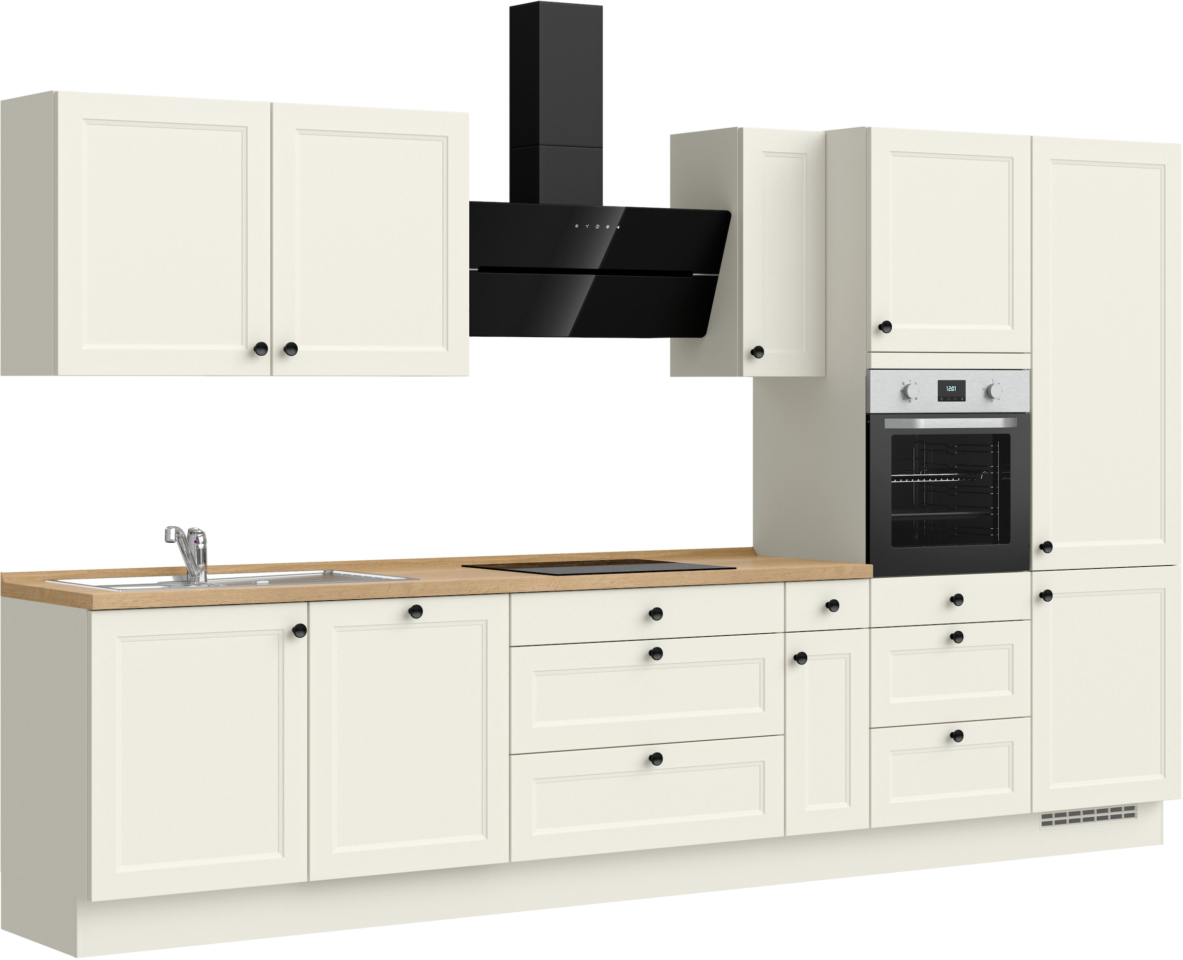 nobilia® Küchenzeile »"Cascada II"«, vormontiert, Breite 360 cm, Ausrichtung wählbar, wahlw. mit E-Geräten