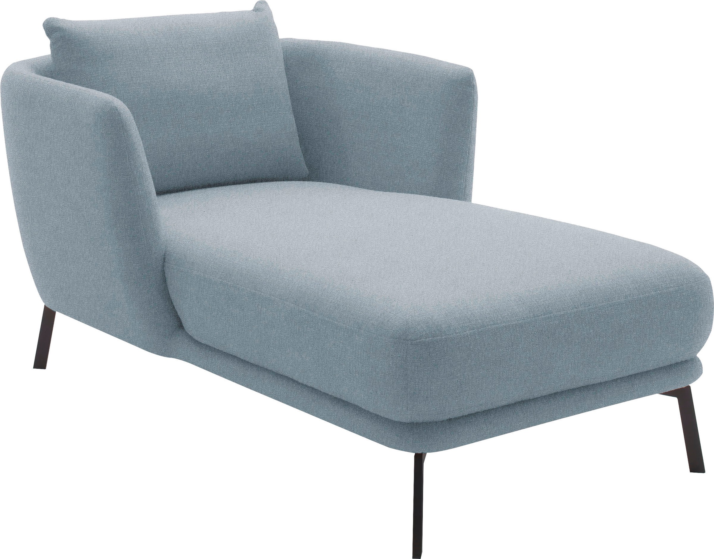 SCHÖNER WOHNEN-Kollektion Chaiselongue "Pearl - 5 Jahre Hersteller-Garantie, auch in Bouclé. Recamiere, bequem" Maße (B/H/T): 101/71/161 cm, Füße aus Metall
