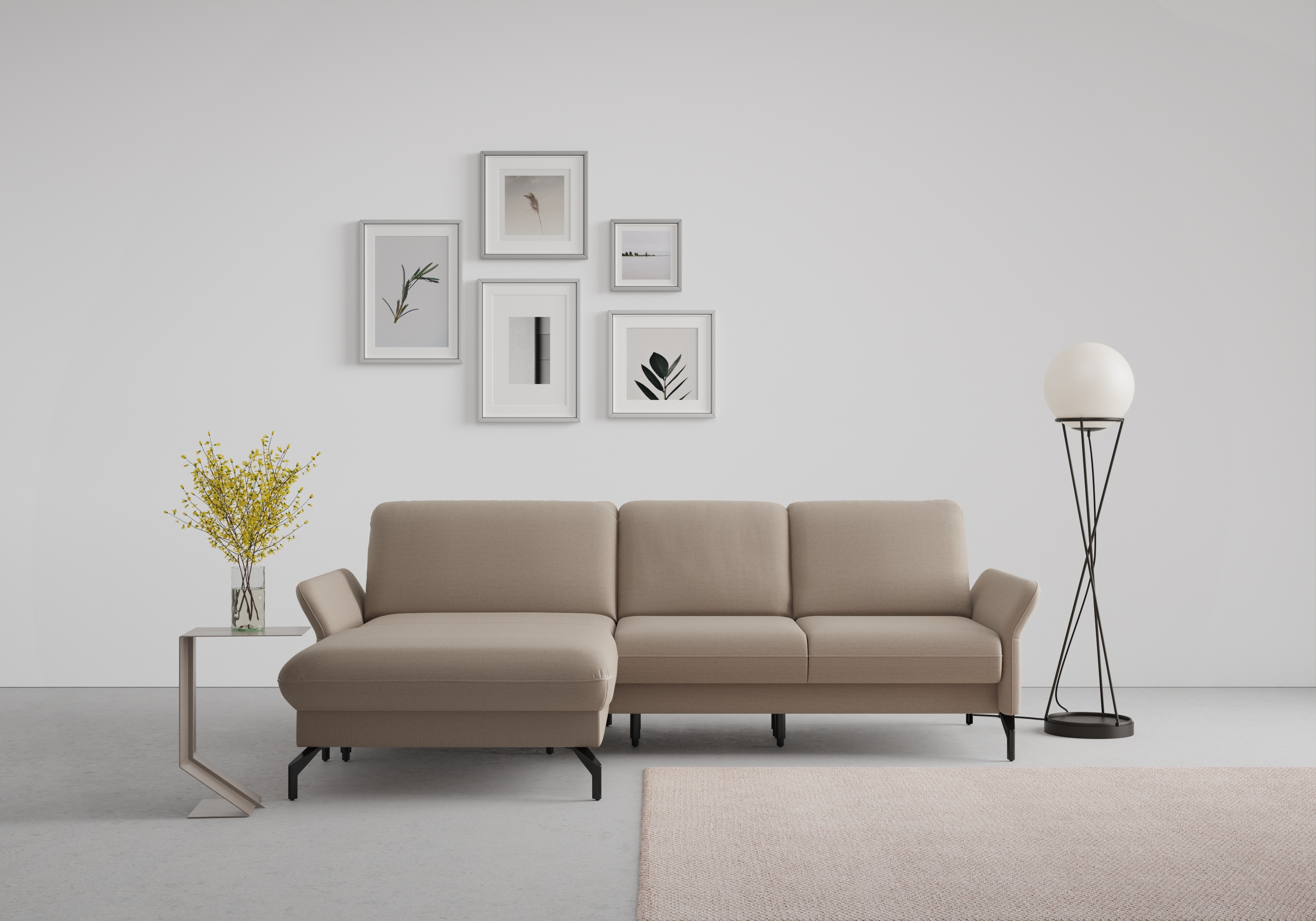 sit&more Ecksofa "Fashion L-Form" wahlweise mit Kopfteilverstellung und Vorziehsitz, motorisch