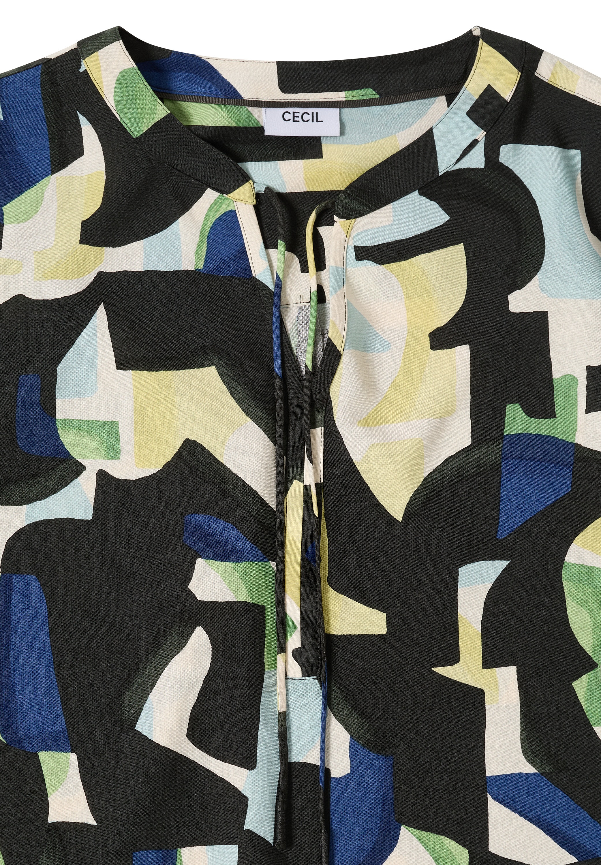 Cecil Langarmbluse aus satinierter Viskose