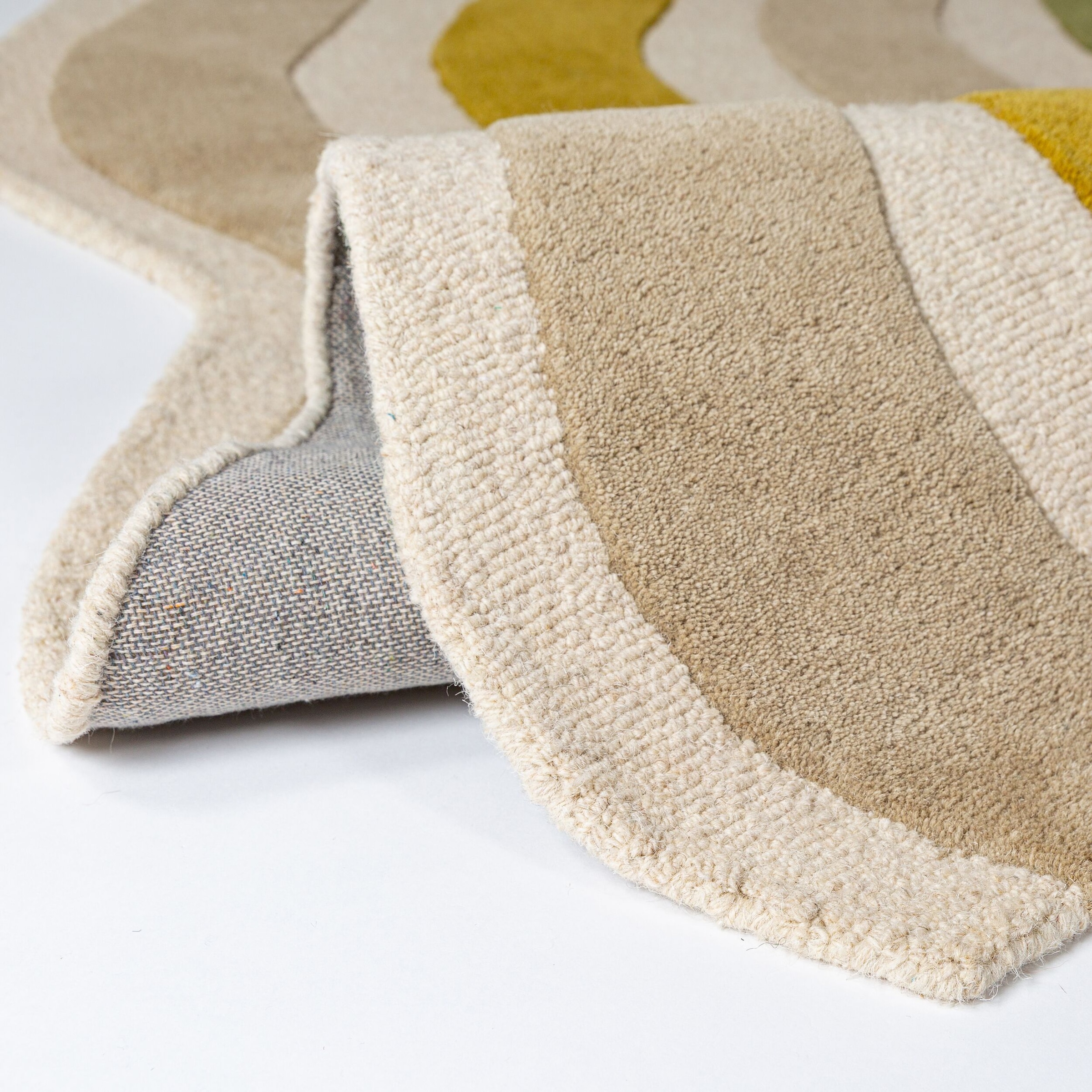 FLAIR RUGS Wollteppich »CASCADE auch als Läufer« rechteckig 7 mm Höhe aus 100% Wolle, Organisches Design, handgetuftet