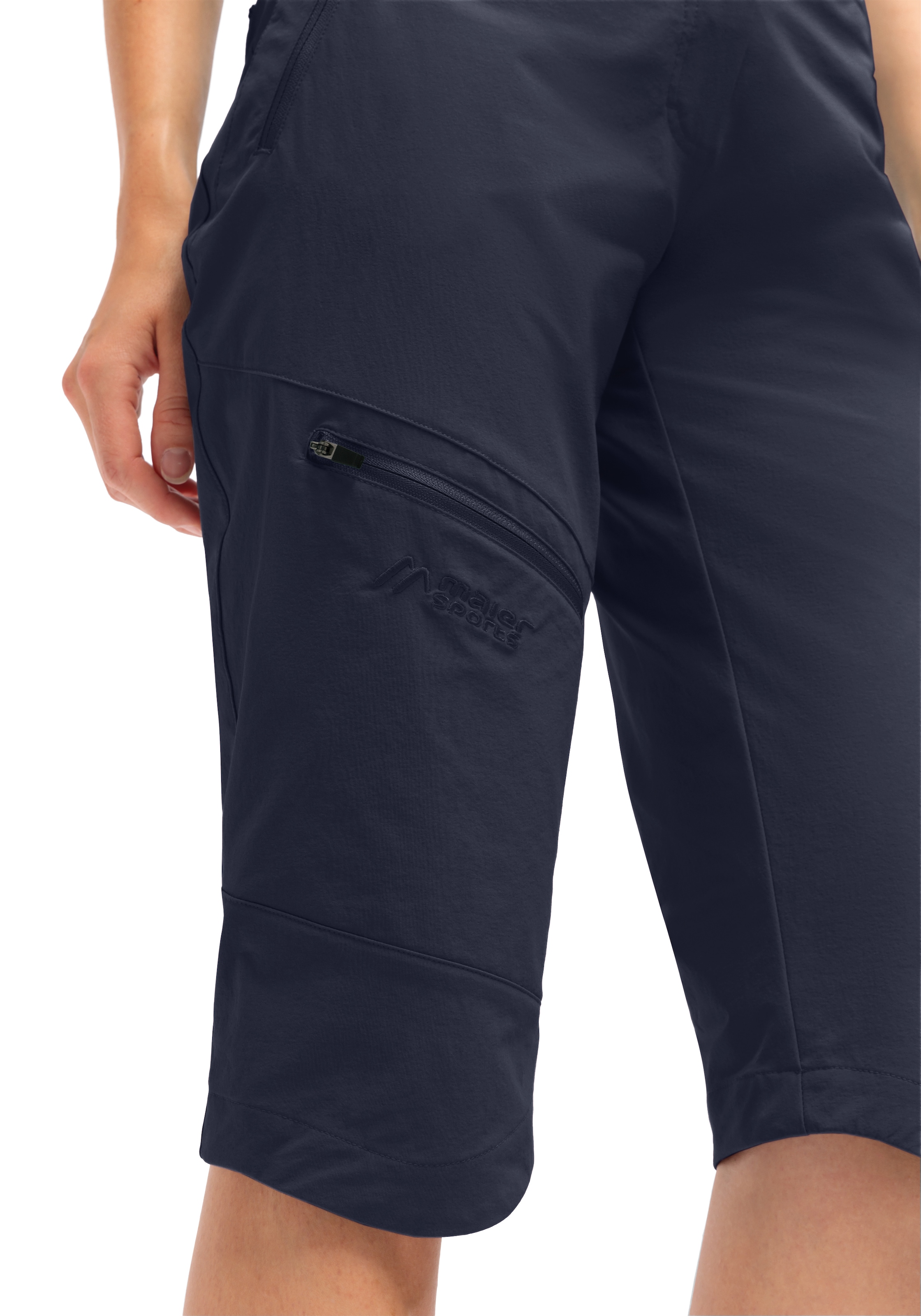 Maier Sports Outdoorhose »Inara slim Capri Vario«, Damen Wanderhose, elastische Funktionshose mit 4 Taschen, Slim Fit
