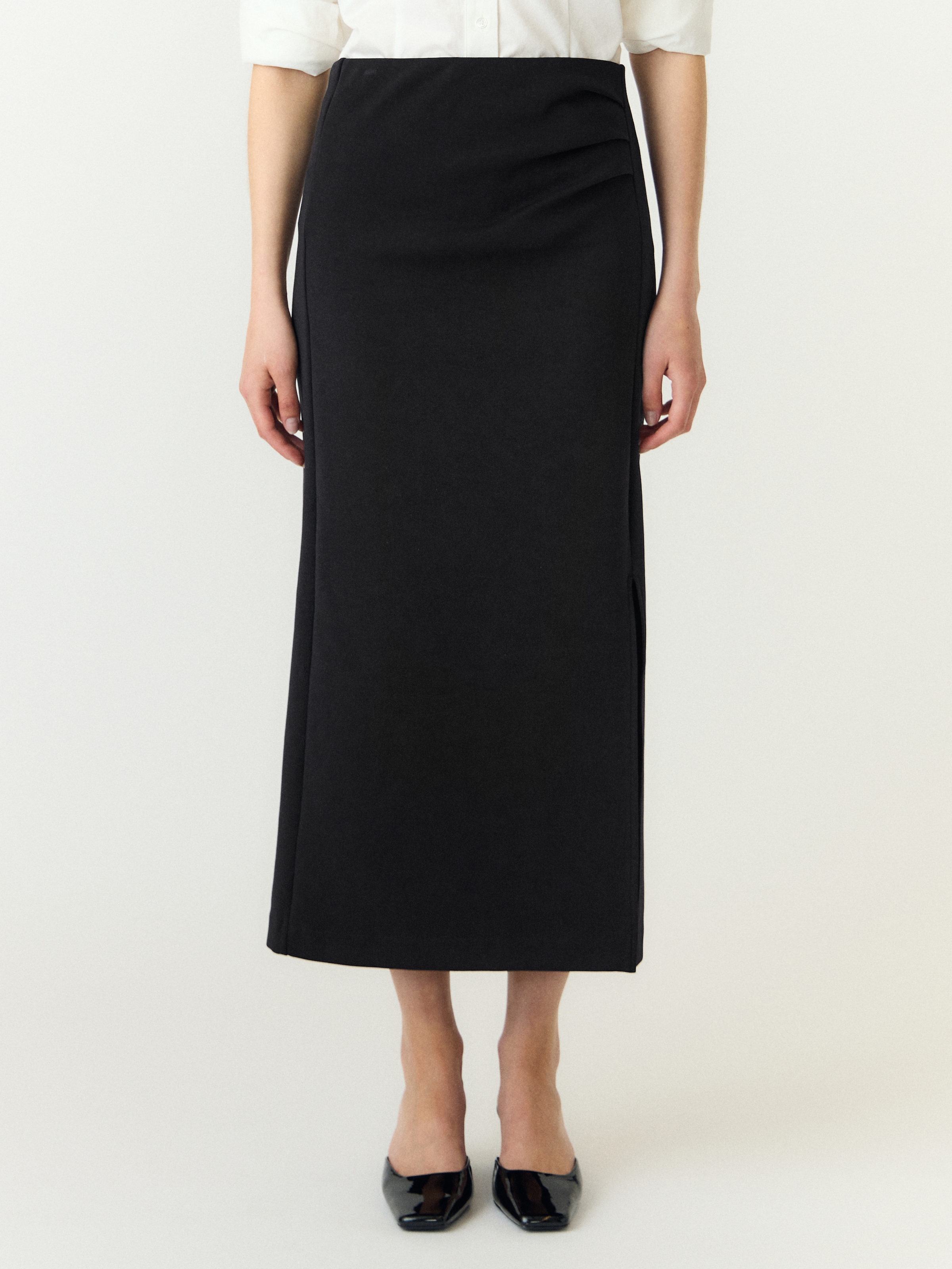 Y.A.S Maxirock "YASPINA HW LONG SKIRT NOOS" Baumwollmischung, high waist
