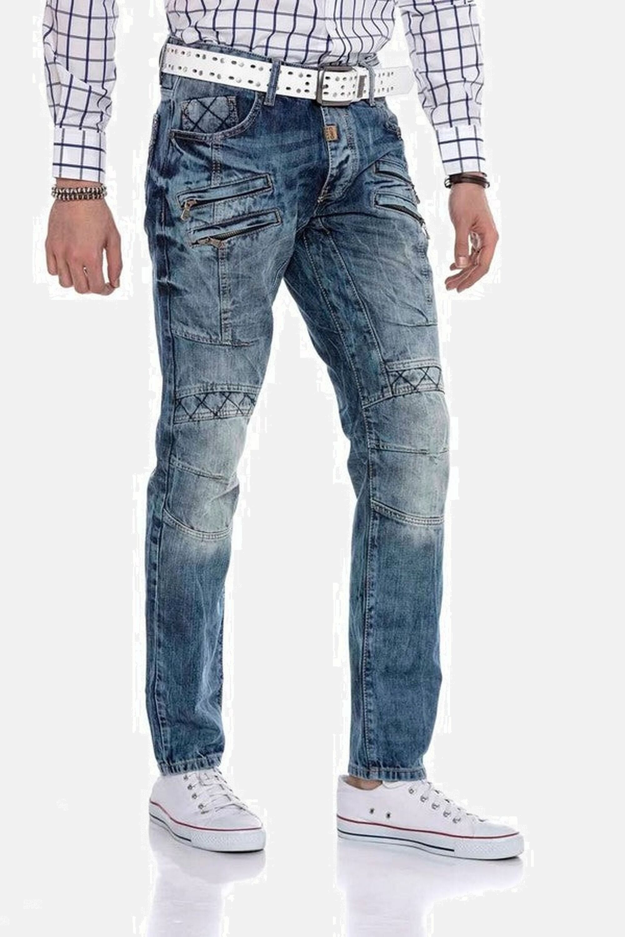 Cipo & Baxx 5-Pocket-Jeans »Jeans«, mit markanten Ziernähten, CD-510