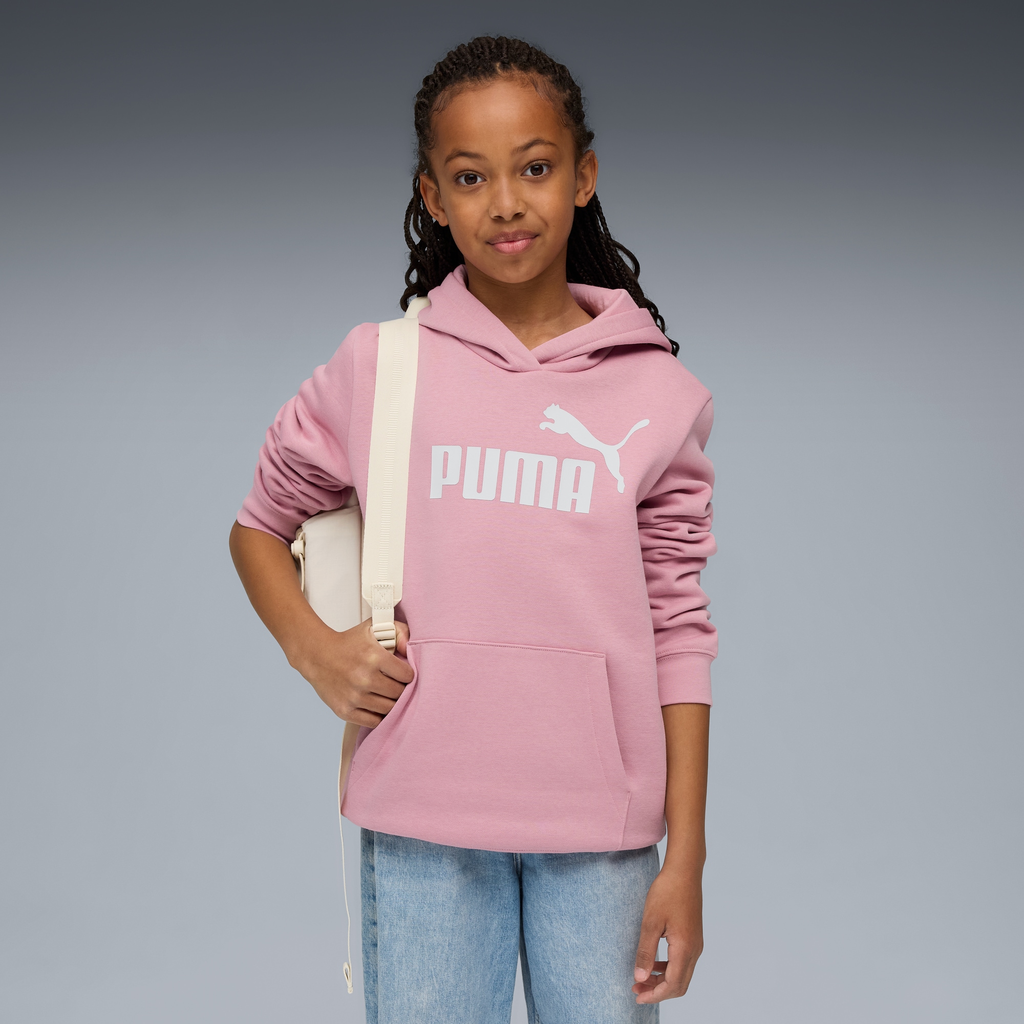 PUMA Kapuzensweatshirt »ESS NO. 1 LOGO HOODIE FL G«, mit verstellbarer Kapuze, mit Kängurutasche, reguläre Passform
