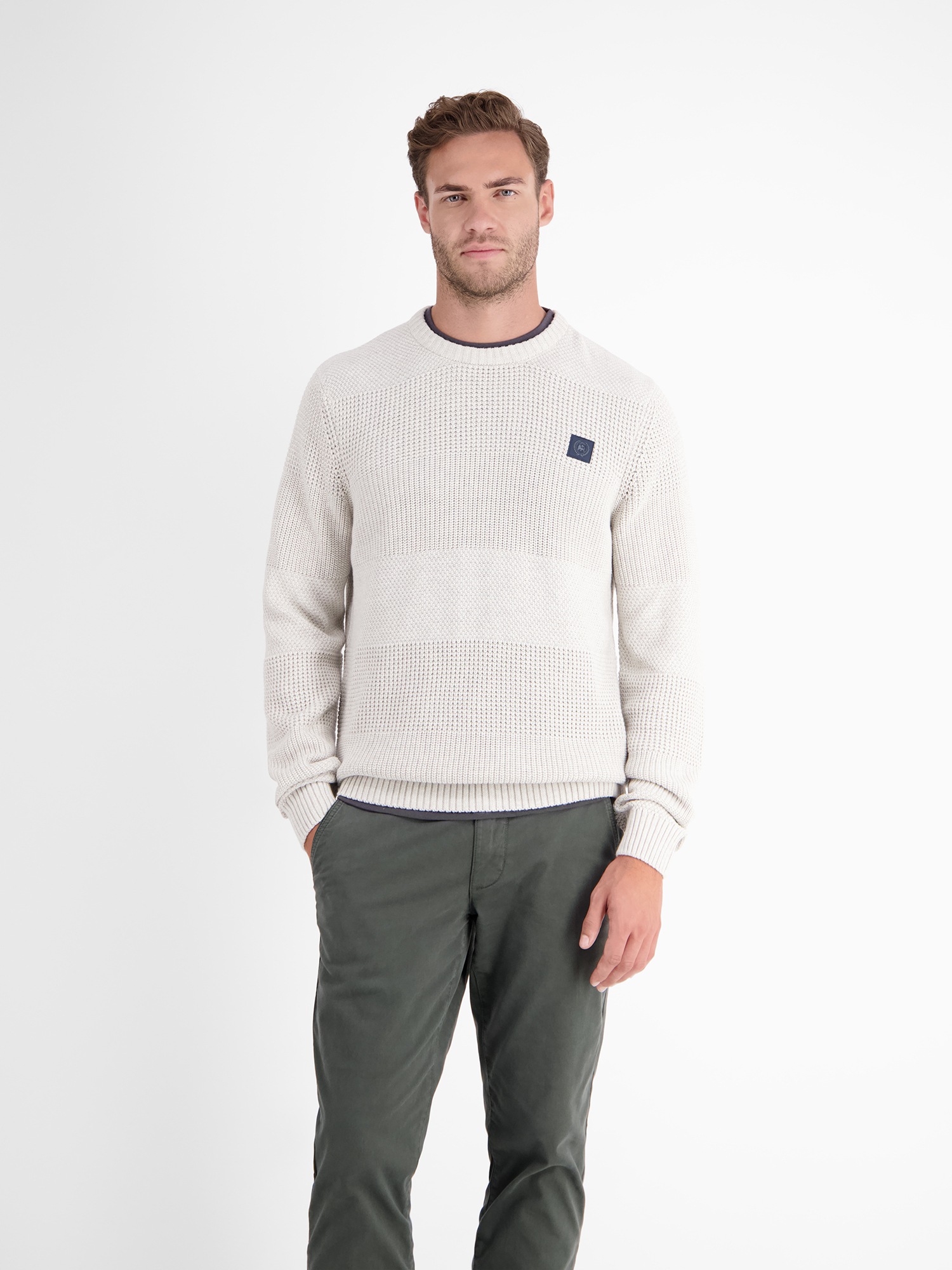LERROS Strickpullover »LERROS Herren Pullover in Strukturstrickqualität«