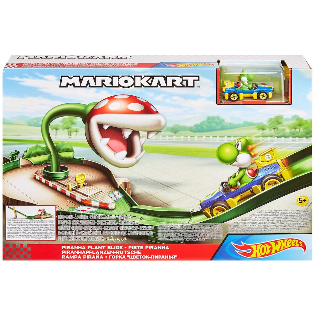 Hot Wheels Spiel-Gebäude »Mario Kart Piranha-Pflanzen-Trackset«, inkl. 1 Spielzeugauto
