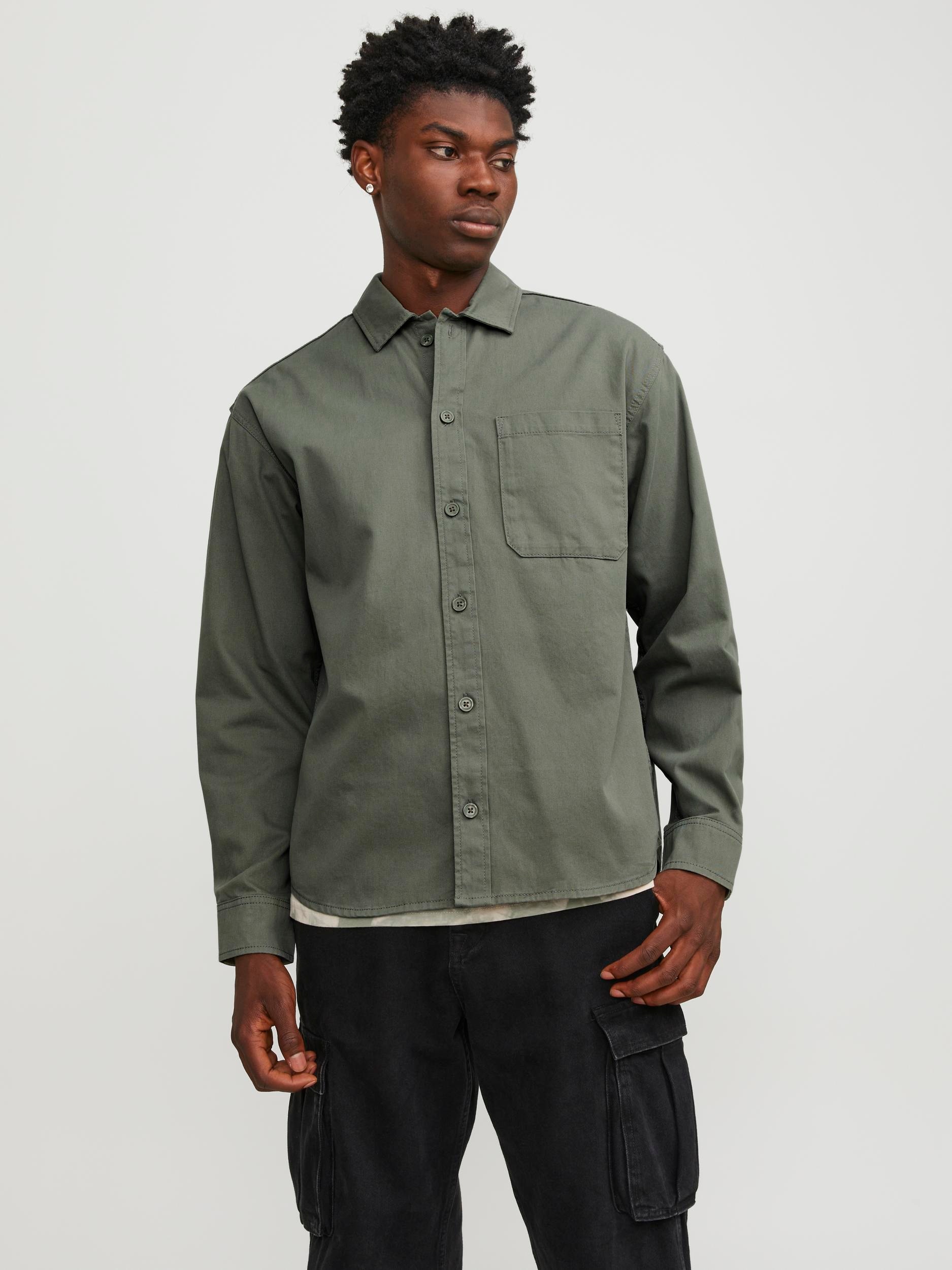 Jack & Jones Langarmhemd "JCOCOLLECTIVE ZAC OVERSHIRT LS SN" günstig online kaufen