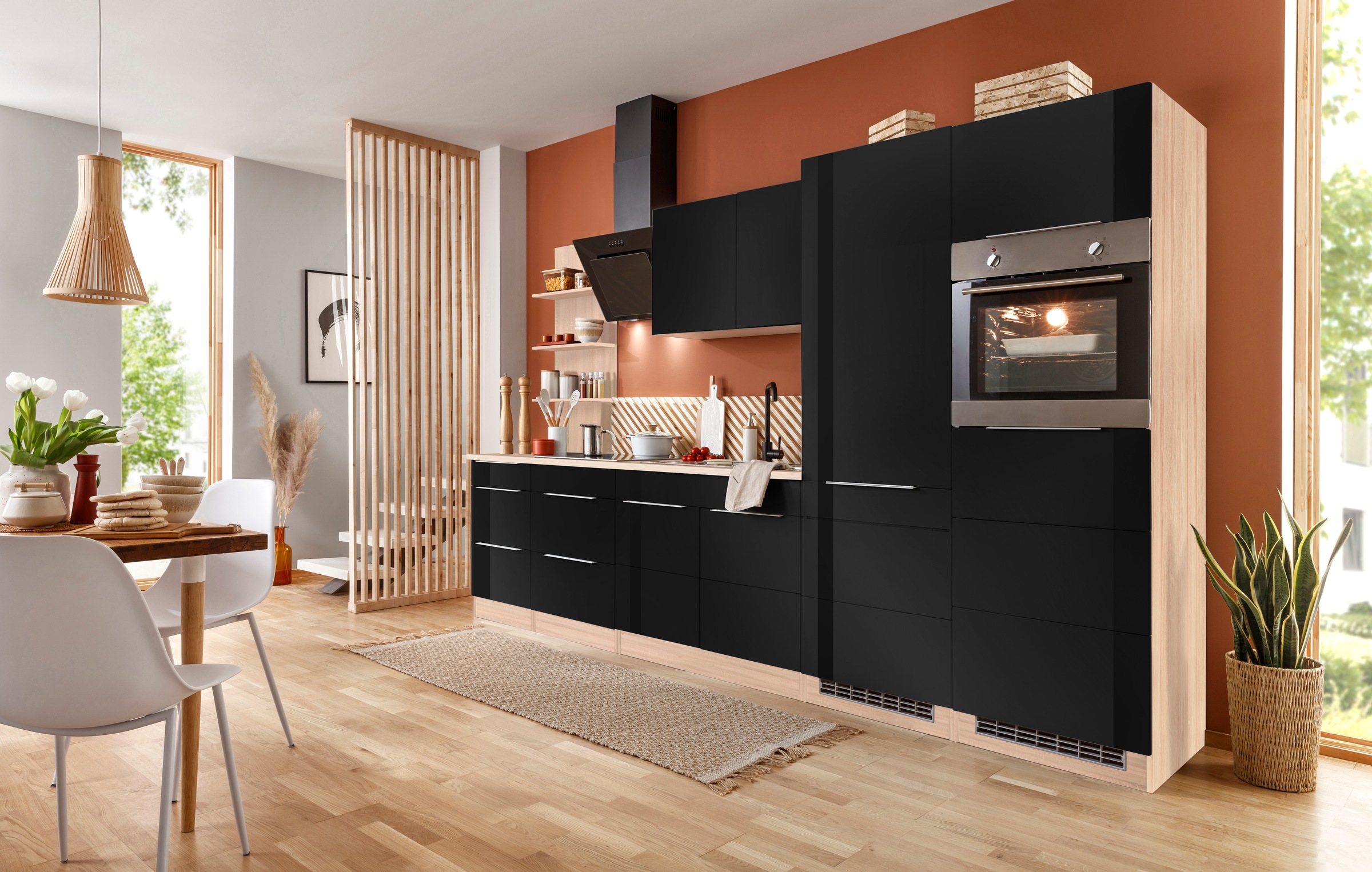 KOCHSTATION Küchenzeile "KS-Brindisi Breite 330 cm" wahlweise mit E-Geräten günstig online kaufen