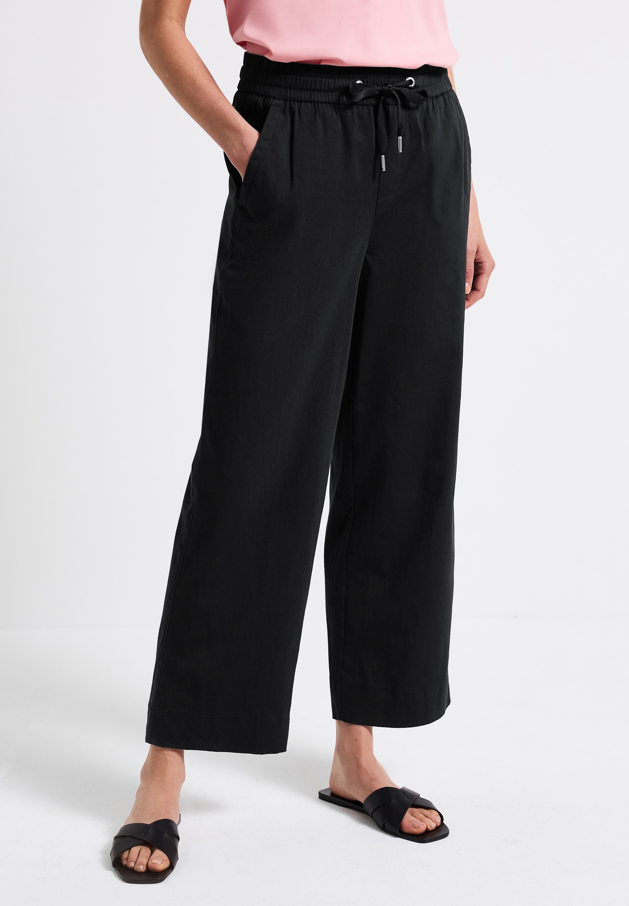 STREET ONE Stoffhose, Sommerhose mit elastischem Bund günstig online kaufen
