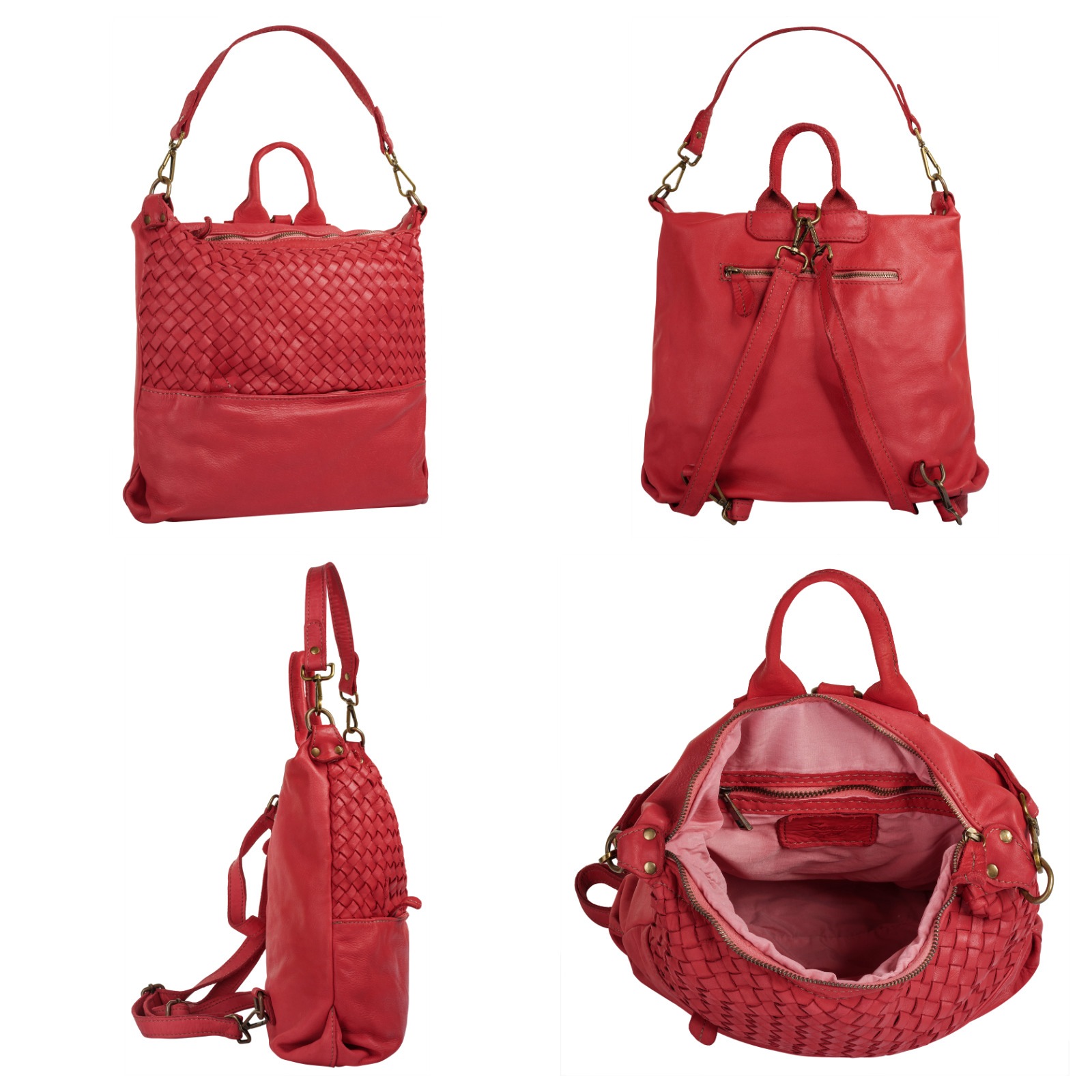 Thumbnail - Samantha Look Cityrucksack, echt Leder, Made in Italy