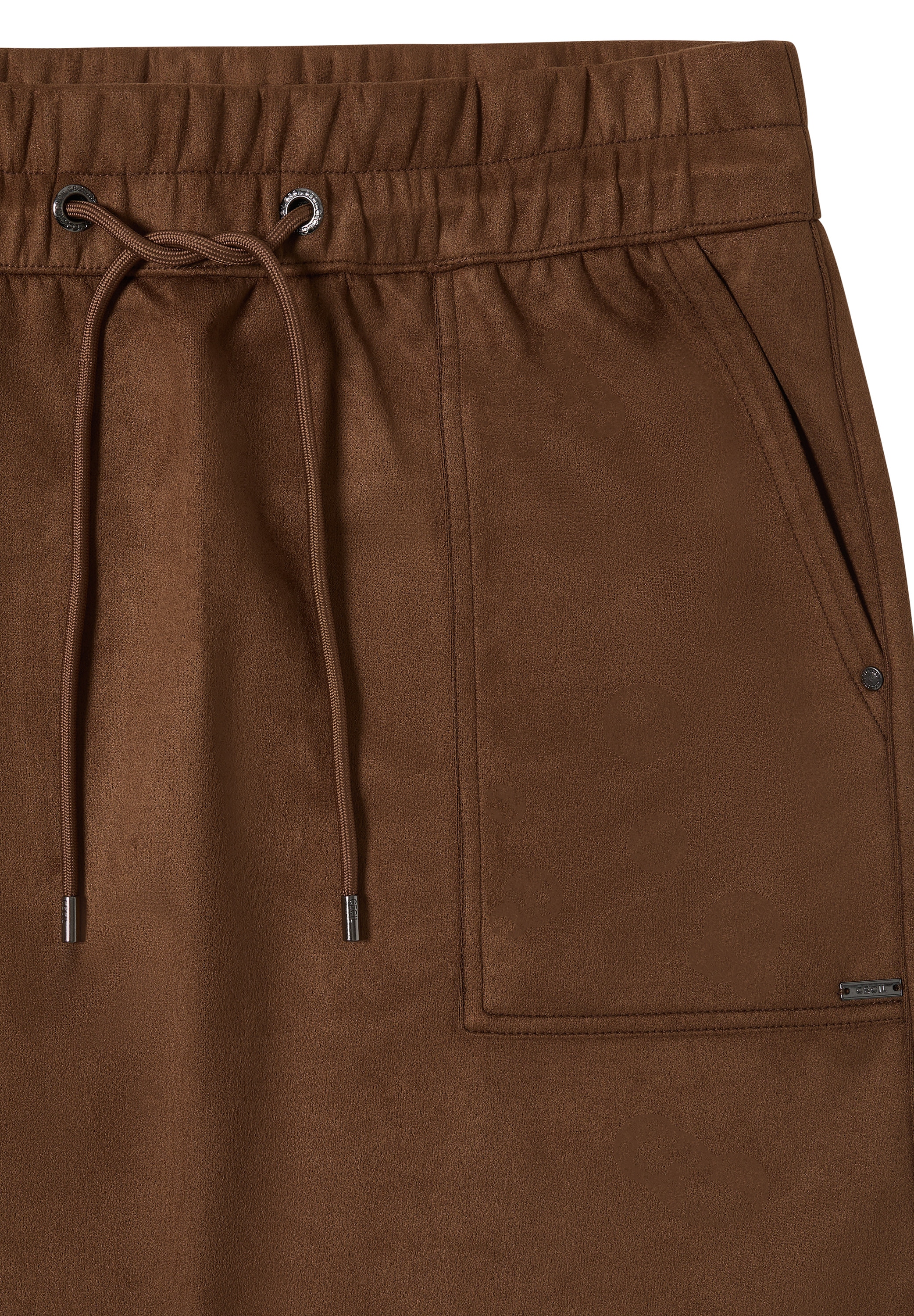 Cecil Lederimitatrock Elastikbund mit Tunnelzug