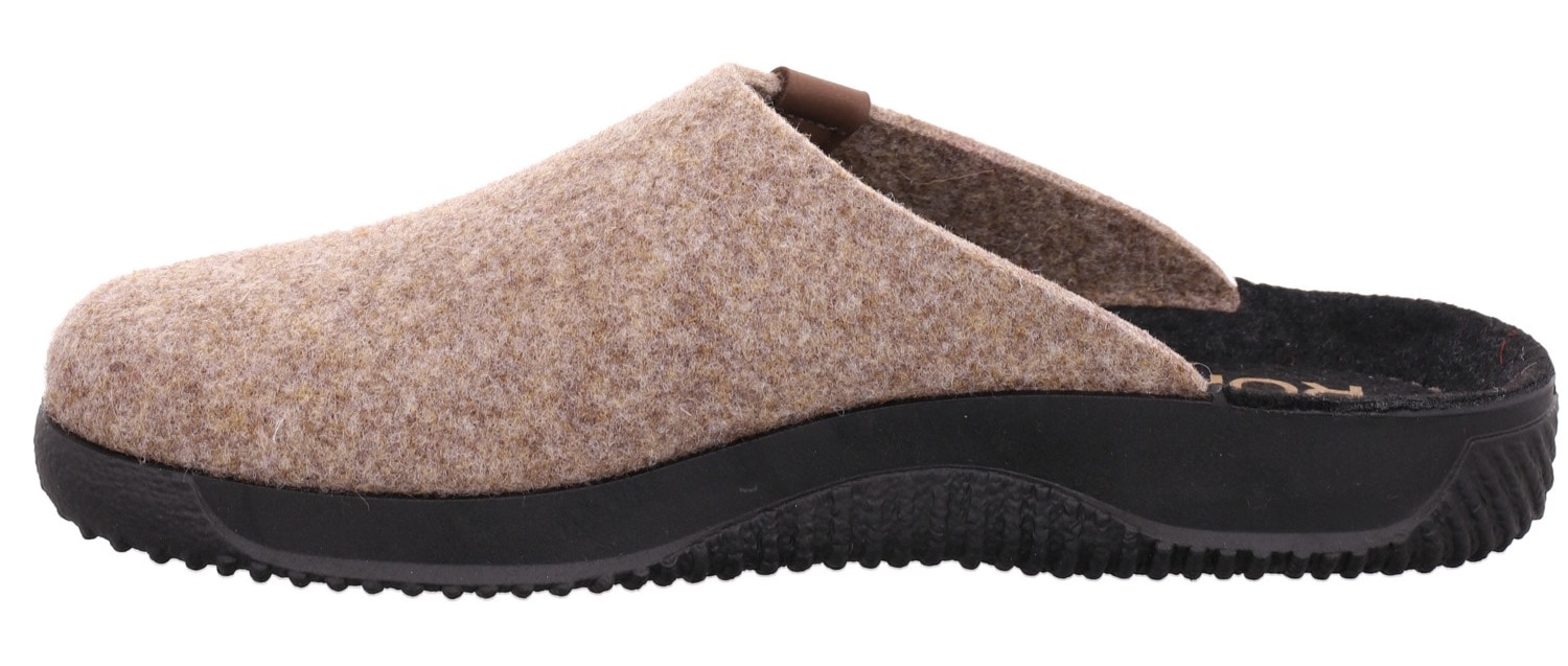 Rohde Pantoffel »SOLTAU-H«, Hausschuh, Schlappen, Clog mit seitlichem Label