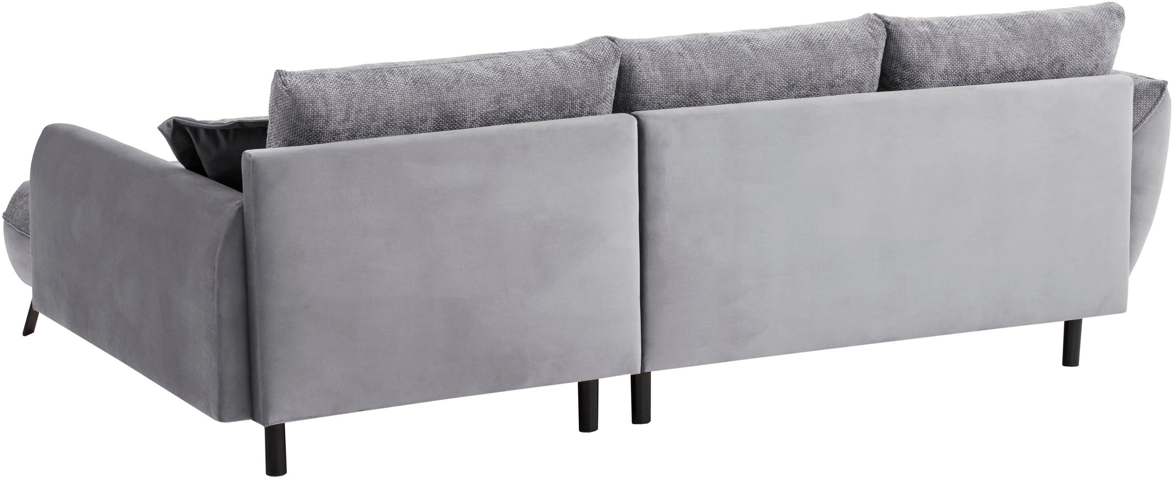 Ecksofa EXXPO - SOFA FASHION "Bellini, Materialmix oder komplett Struktur, Breite 268cm, bequem", grau, B:260cm H:92cm T:187cm, Sofas, Ecksofa, bequem und modern, Materialmix, L-Form 3