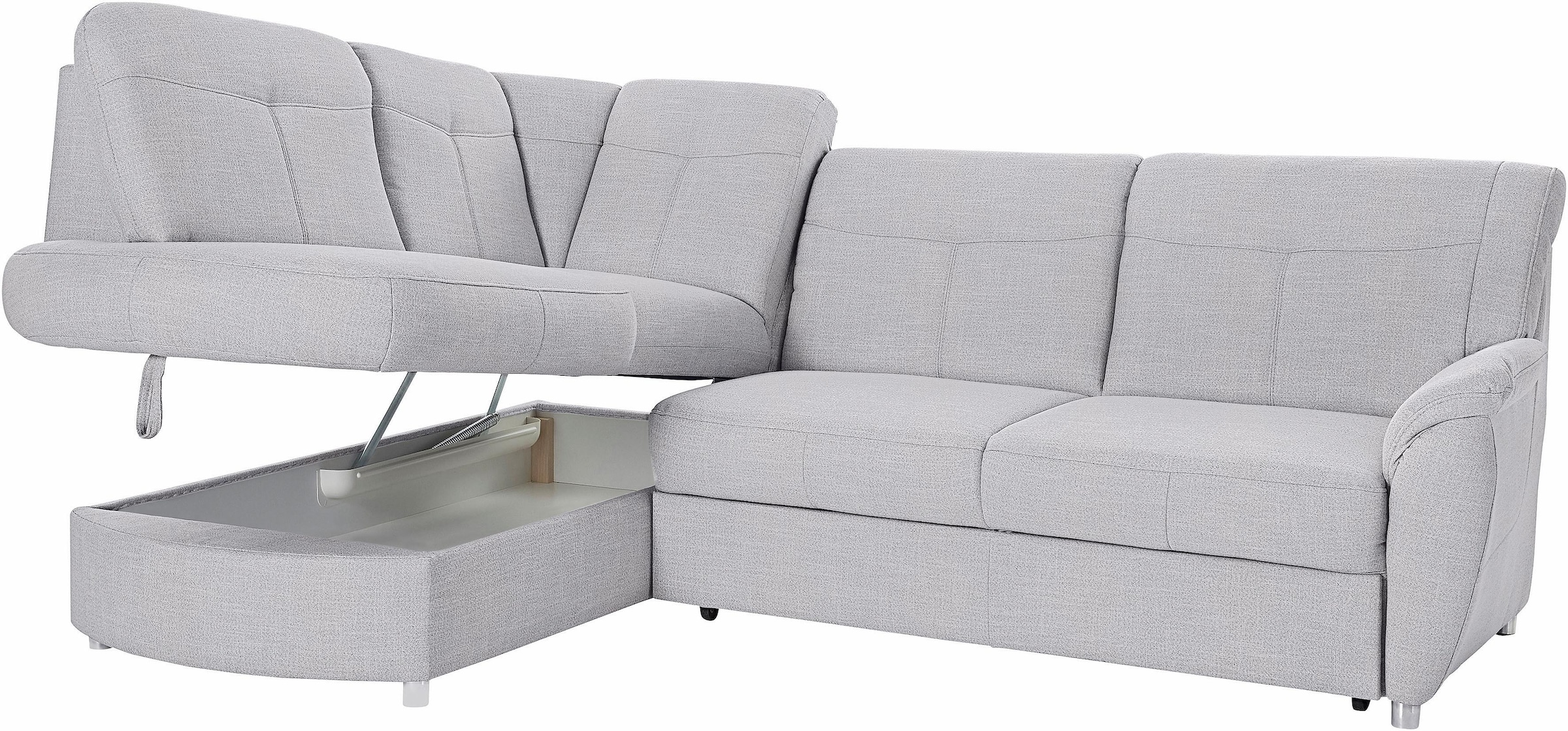 sit&more Ecksofa »Sonoma L-Form«, wahlweise mit Bettfunktion und Bettkasten