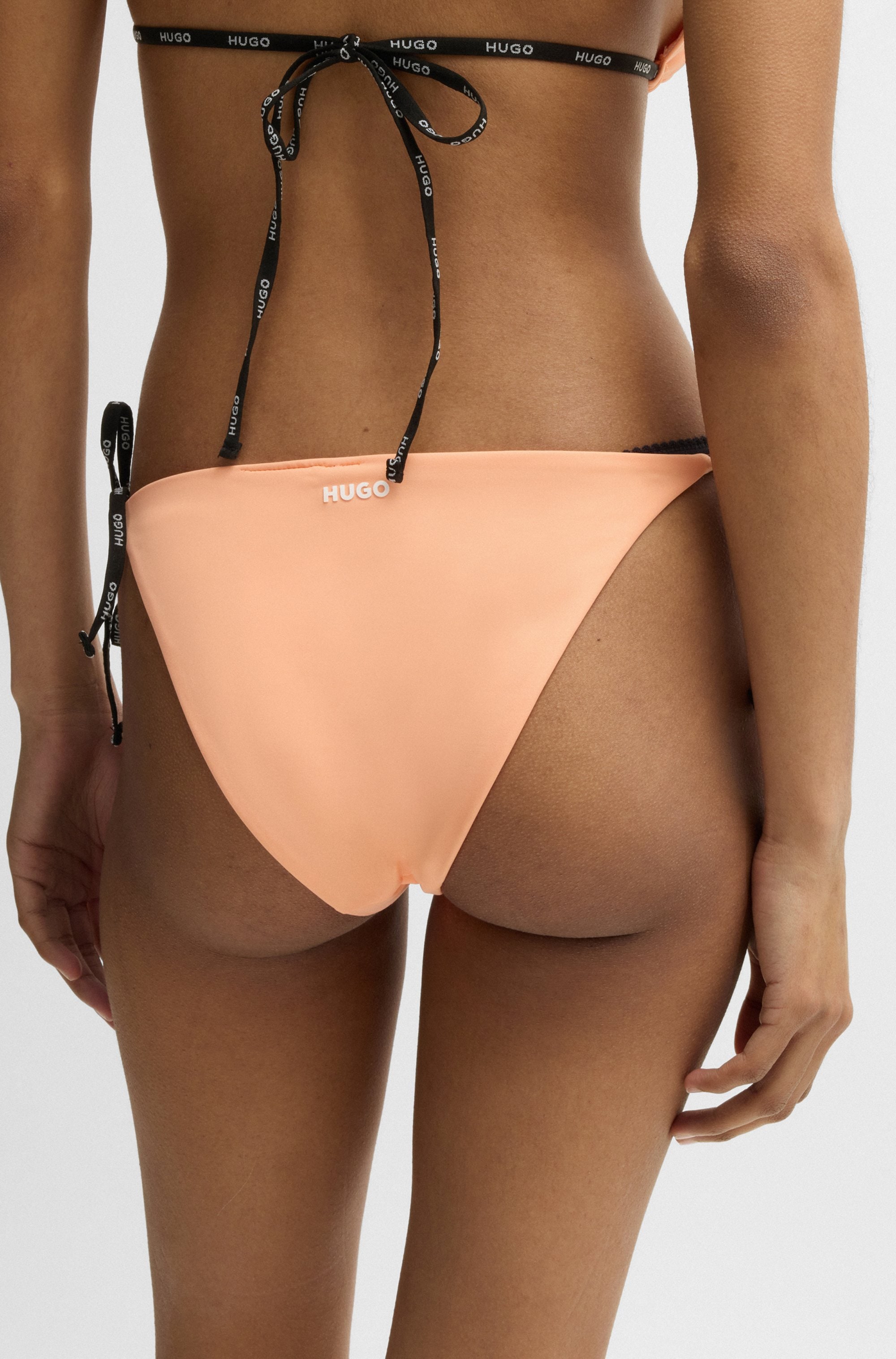 HUGO Underwear Bikini-Hose »PURE_SIDE TIE«, mit kontrastfarbenen Einsätzen