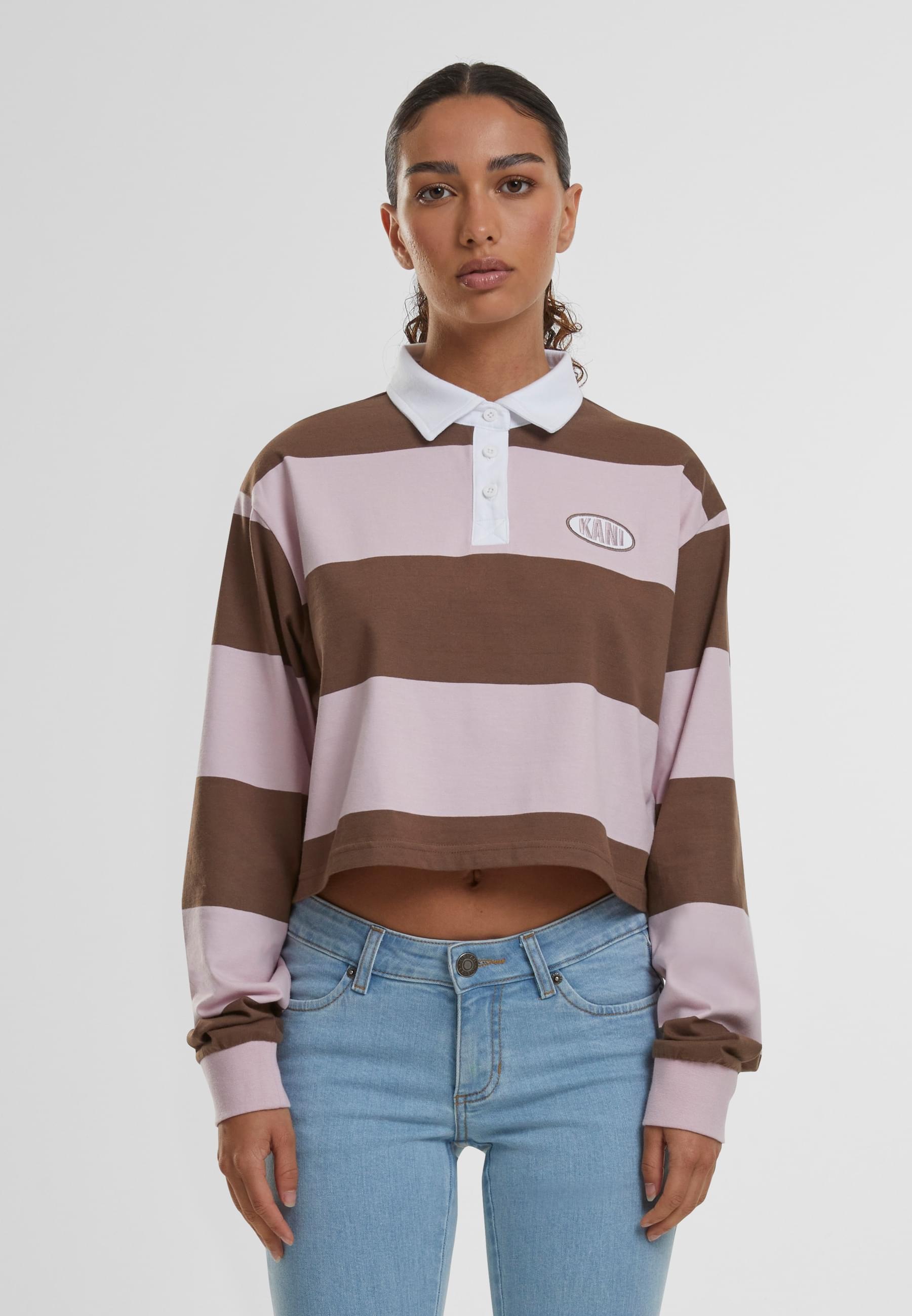 Karl Kani Longsleeve »Karl Kani Karl Kani Woven Signature Crop Striped Rugby LS«, (1 tlg.)