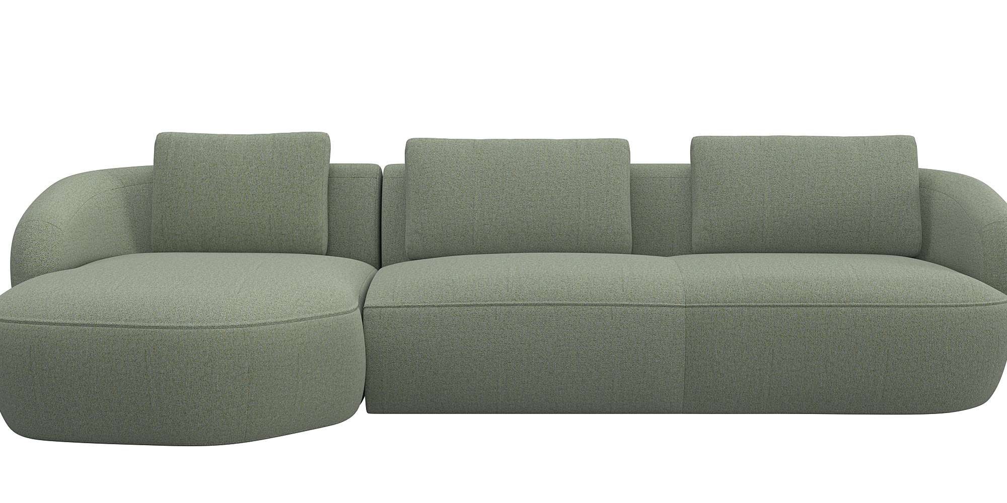 FLEXLUX Wohnlandschaft "Torino, rund, L-Form, Sofa-Ecke mit Recamiere, Long günstig online kaufen