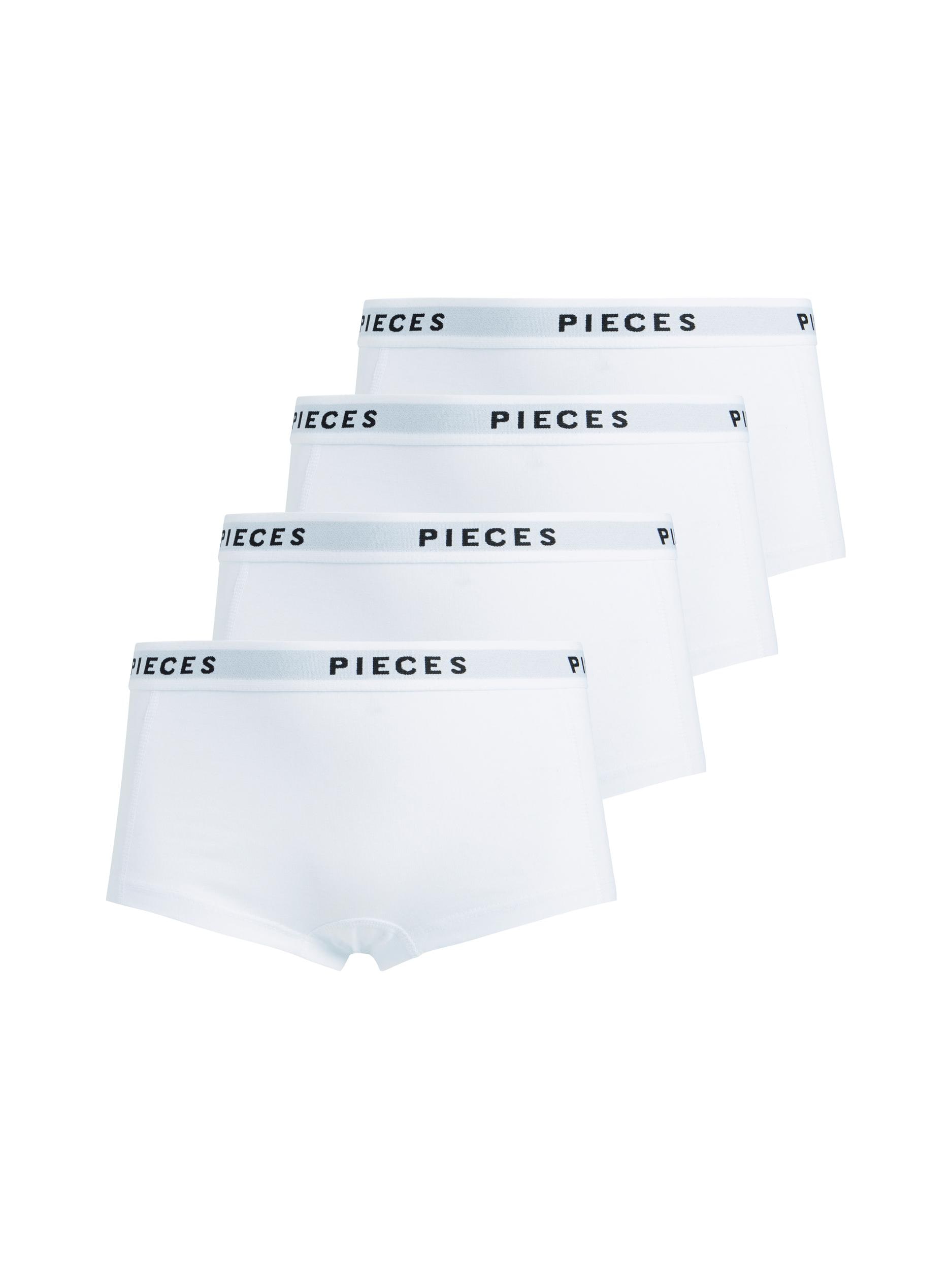 pieces Hipster "PCLOGO LADY 4 PACK SOLID NOOS BC" Packung, 4er-Pack, 4 Stk. günstig online kaufen