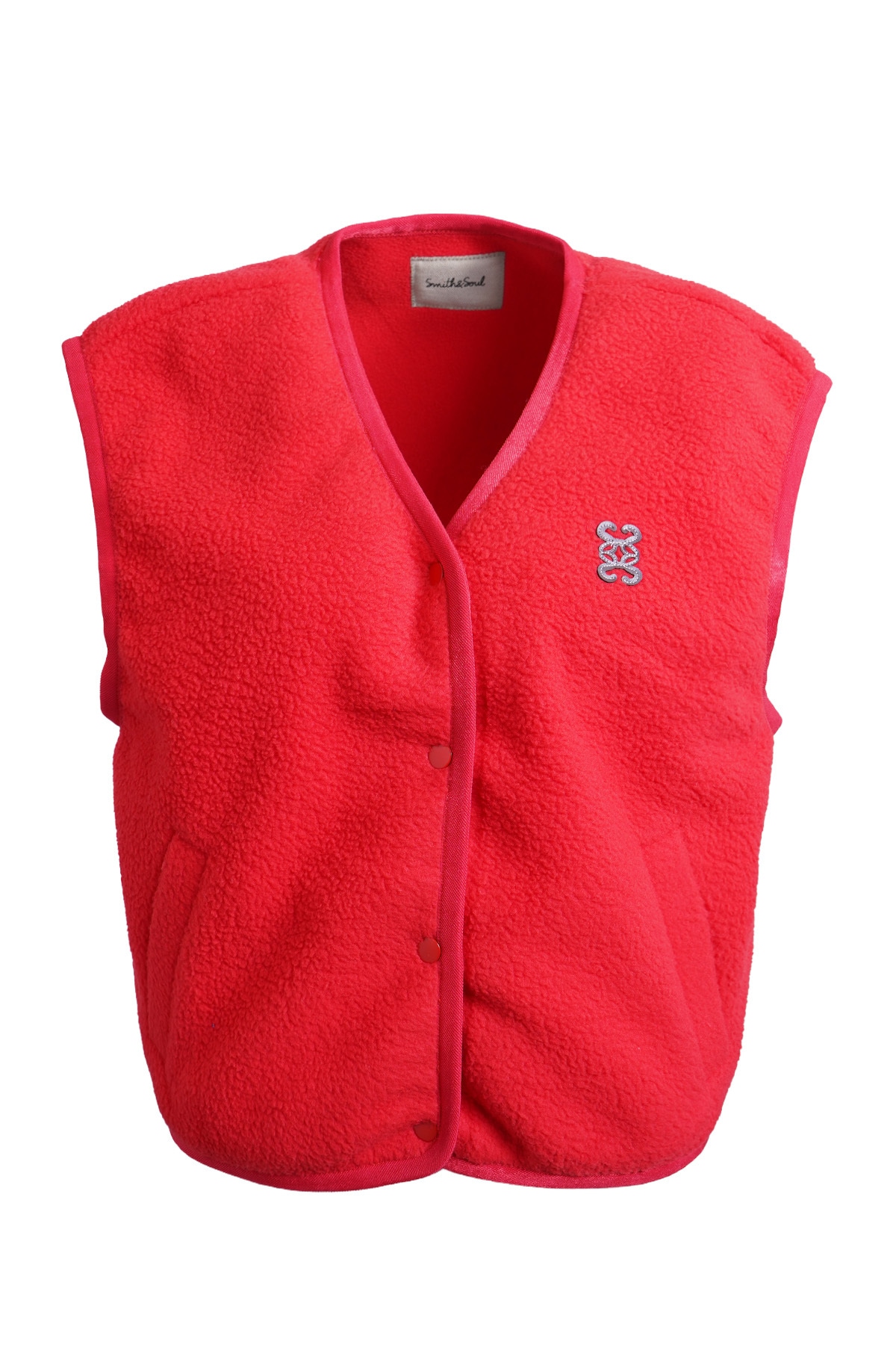 Smith & Soul Fleeceweste mit Druckknopfleiste