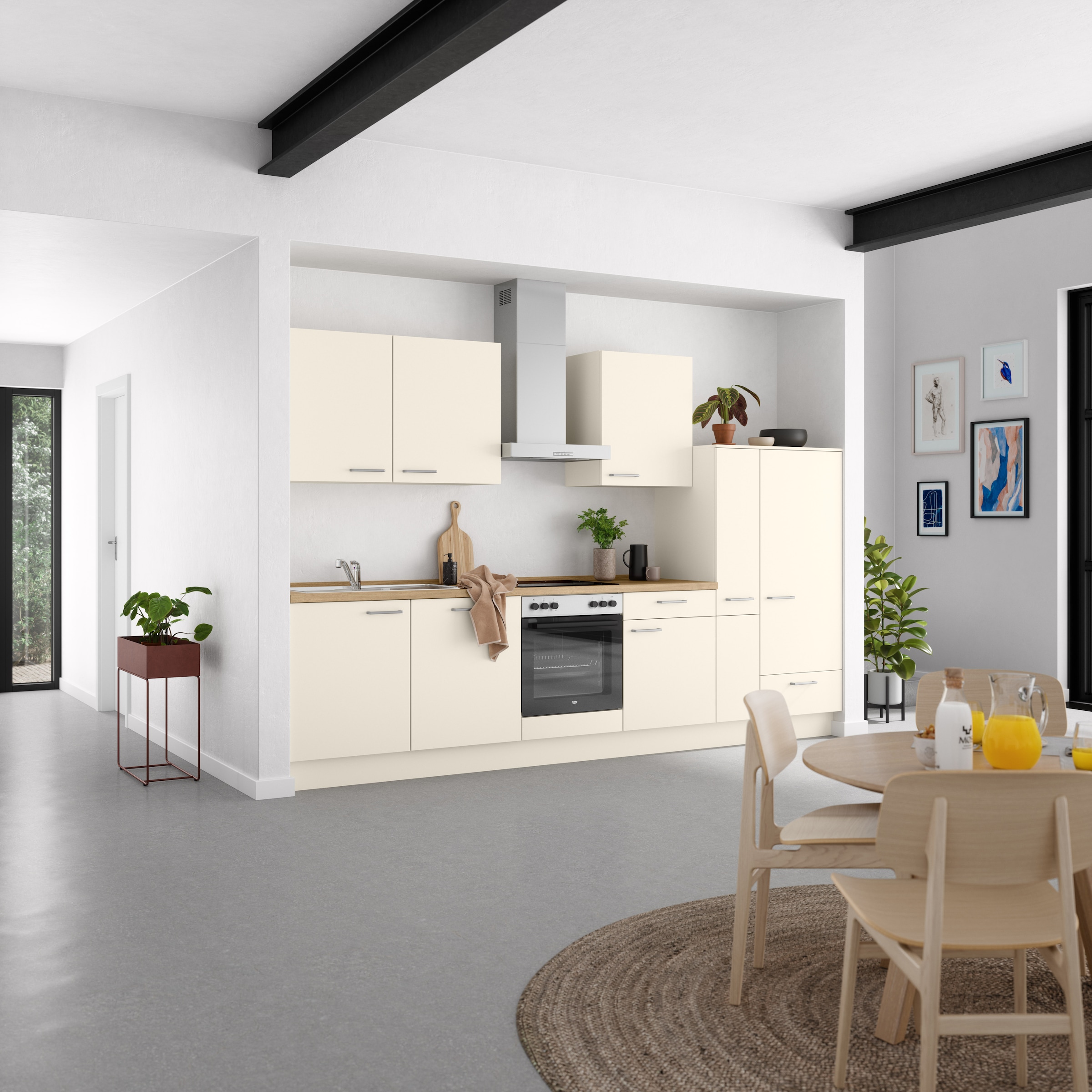nobilia® Küchenzeile »"Touch I"«, vormontiert, Ausrichtung wählbar, Breite 330 cm, wahlw. mit E-Geräten