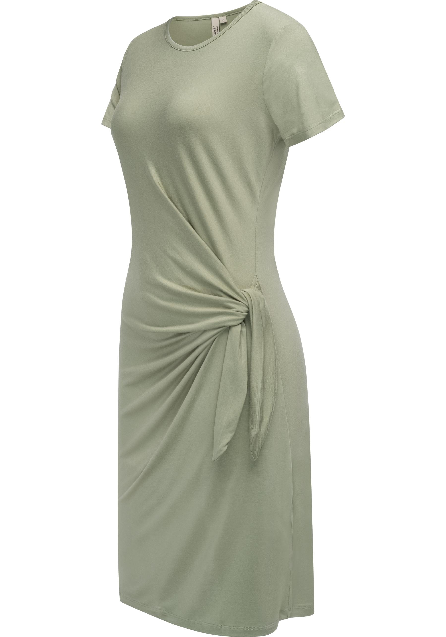 Ragwear Shirtkleid "Knotta" Ohne Tasche Kurzarm Sommerkleid mit seitlichem günstig online kaufen