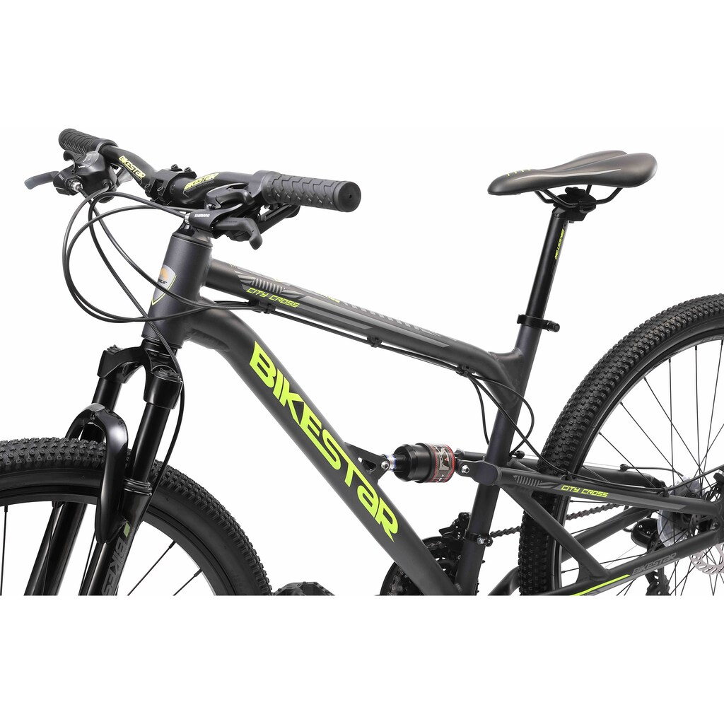 Bikestar Mountainbike, 21 Gang, Shimano, RD-TY300 Schaltwerk, Kettenschaltung