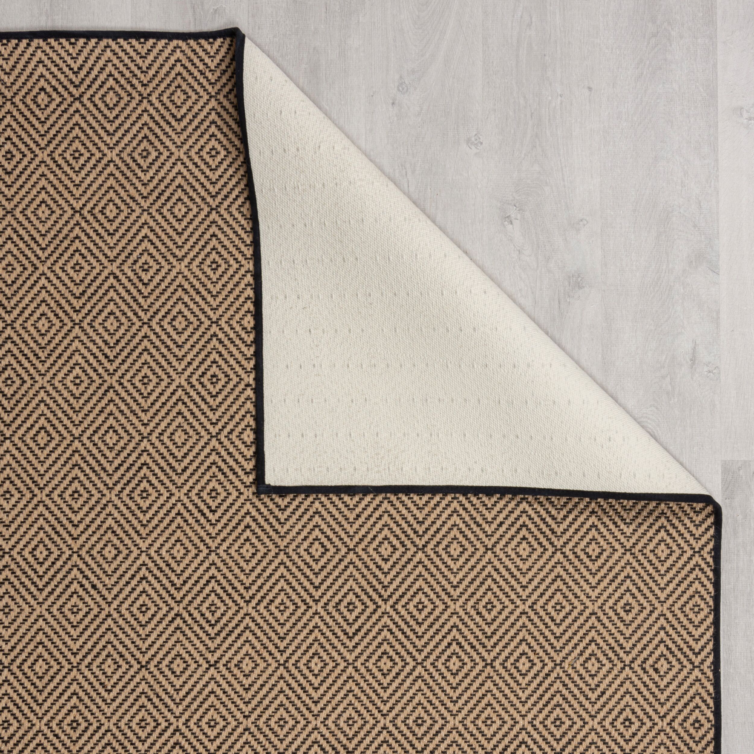 Thumbnail - FLAIR RUGS Teppich "Jute Diamond, handgewebt, Handweb Teppiche" rechteckig 4 mm Höhe 100% Jute, schöne Sisaloptik, Wohnz...
