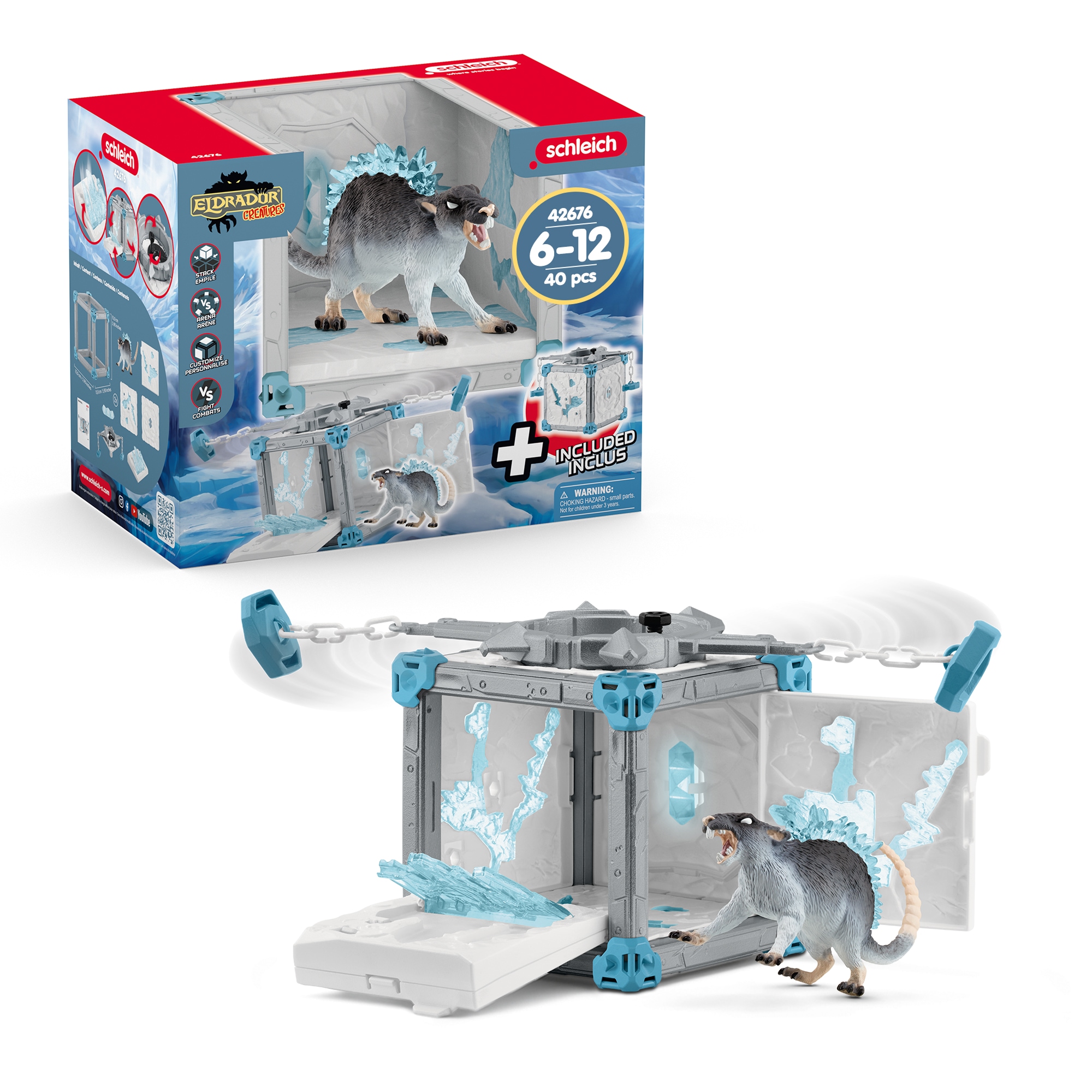 Schleich® Spielfigur »ELDRADOR® CREATURES, BattleCave Eisratte (42676)«