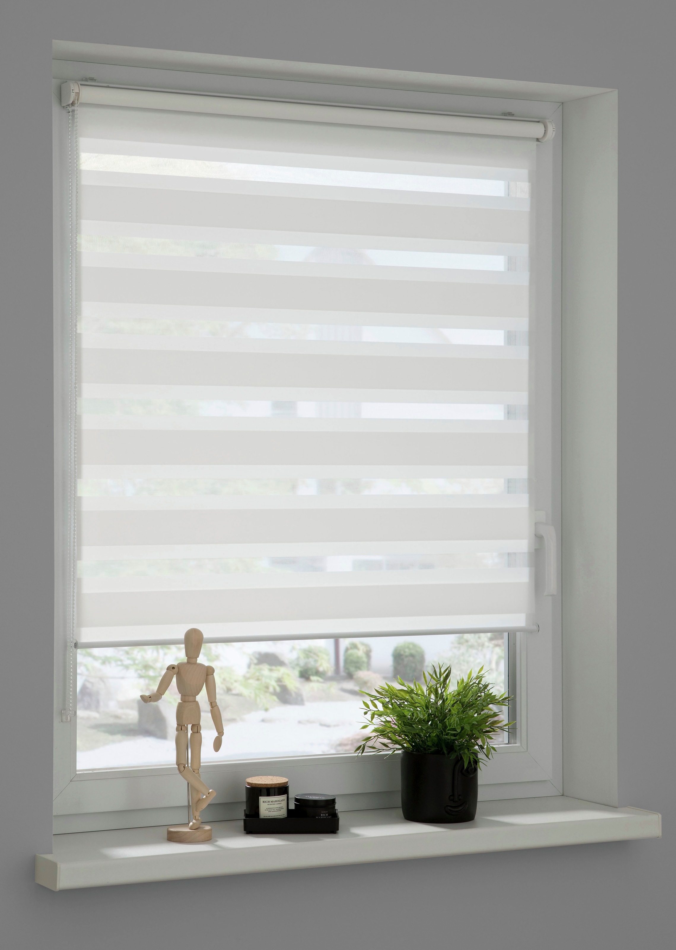 SCHÖNER WOHNEN-Kollektion Doppelrollo »Tilda«, transparent, Sichtschutz, mit Bohren/ohne Bohren, freihängend, geklemmt, silberne oder weiße Rollo-Technik