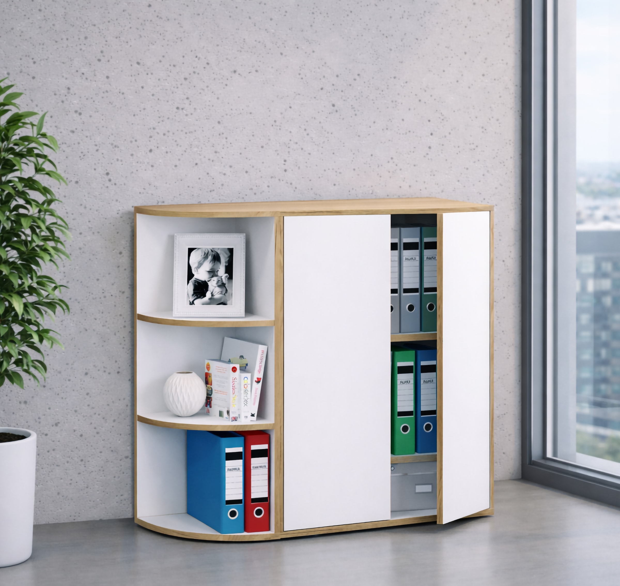 VCM Bücherregal »Elegantes Holzregal Eckregal Regal Salia 3fach« 1 Stk. tlg.