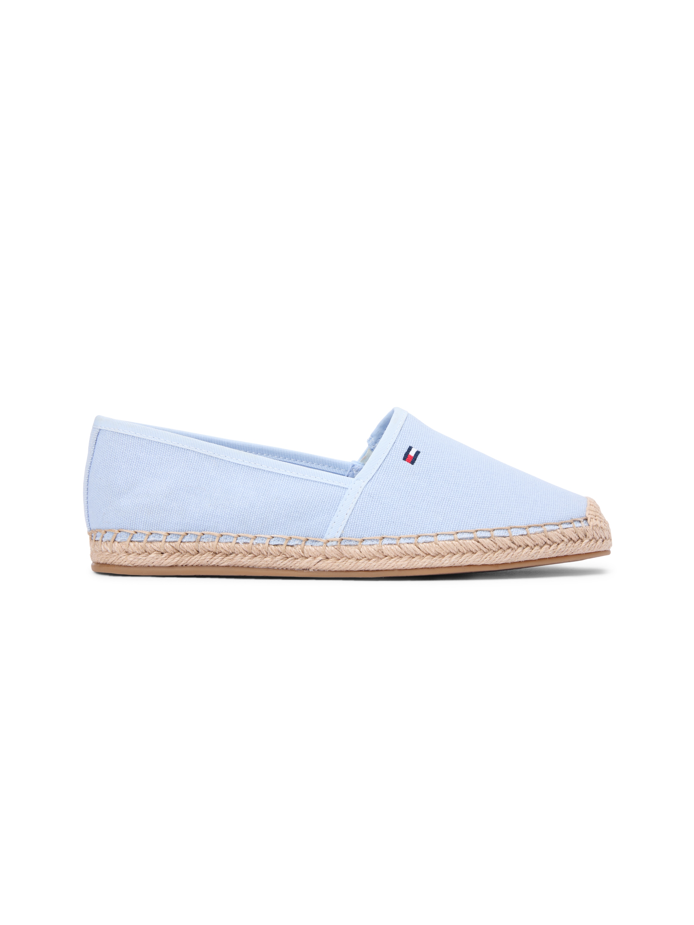 Tommy Hilfiger Espadrille »FLAG CANVAS ESPADRILLE«  ,Slipper,Flats,Bequemschuh mit Jutebezug und Ziernähten, schmale Form