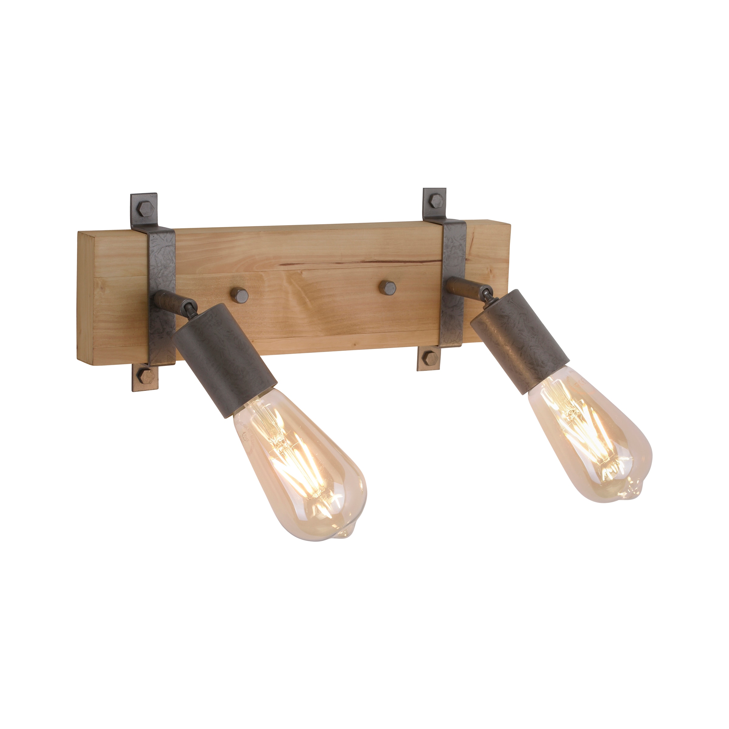 "JUST LIGHT Deckenleuchte ""SLAT"", braun (holzfarben), 2, 1 Stk., Leuchten, ExklusiveE27, Deckenspot Deckenstrahler"
