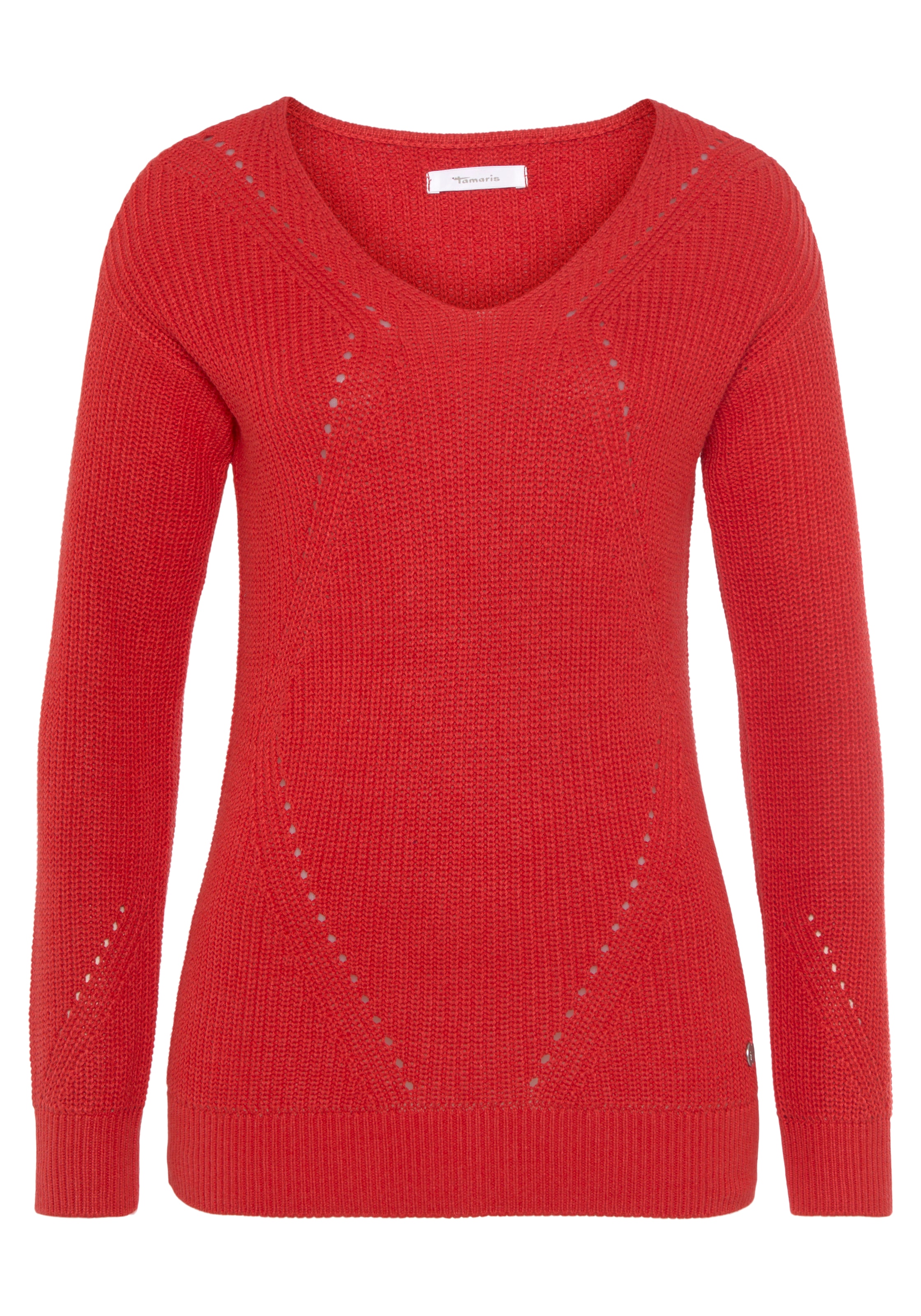 Tamaris Strickpullover, mit Ajour-Muster - NEUE KOLLEKTION