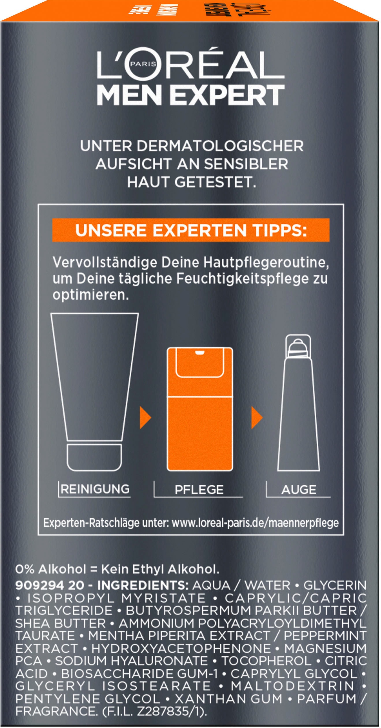 L'ORÉAL PARIS MEN EXPERT Gesichtsgel »Magnesium Defense Pflege«, mit hoher Wirksamkeit