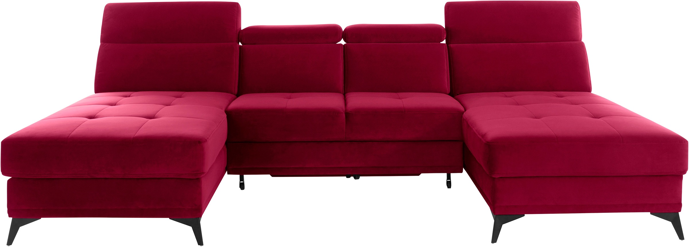 Home affaire Wohnlandschaft "Cardiz U-Form" inkl.Kopfteilverstellung und Fe günstig online kaufen