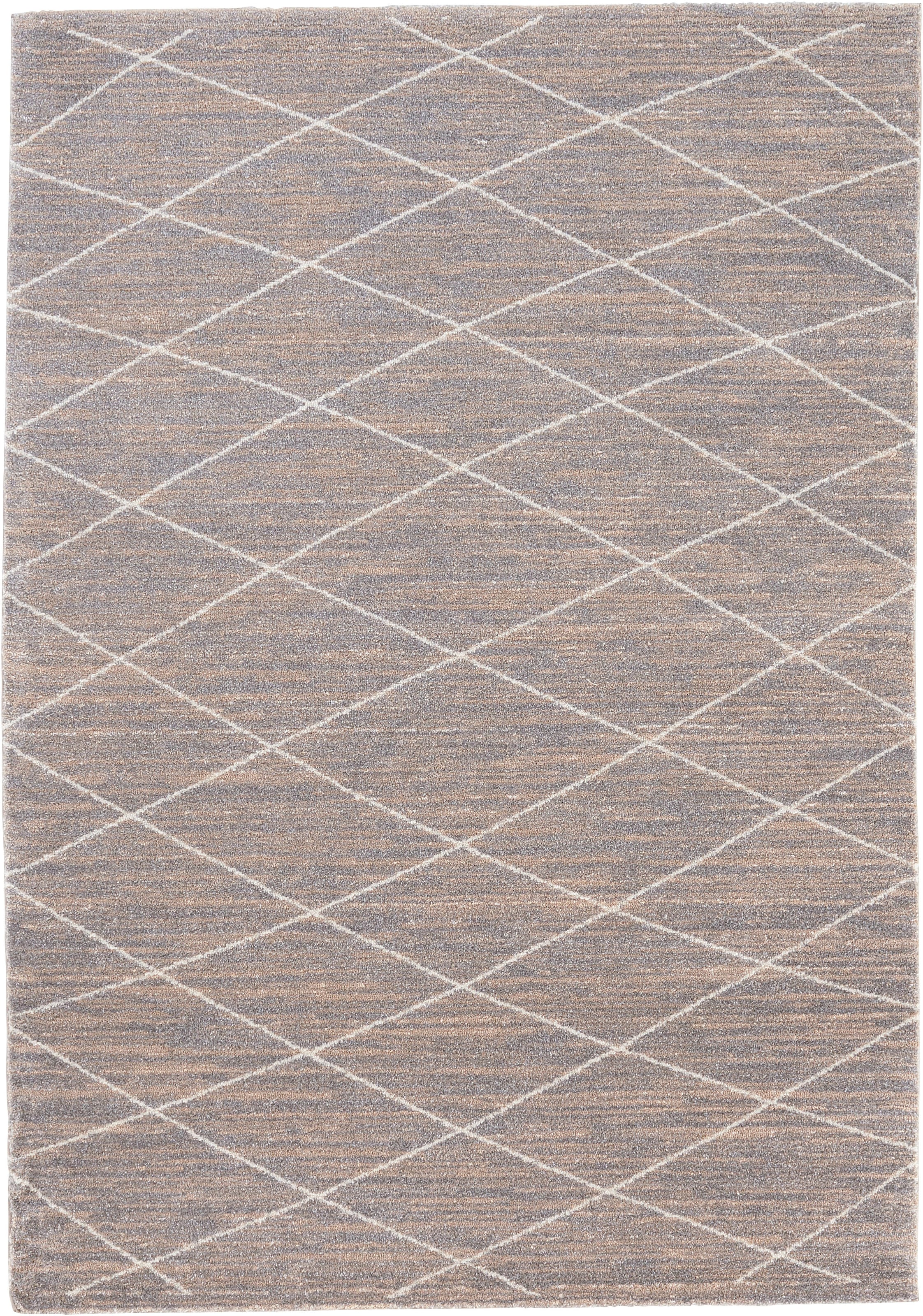 LeGer Home by Lena Gercke Teppich »Aliza«, rechteckig, 14 mm Höhe, Kurzflor, weiche Haptik, Berber-Optik, Rauten-Design, Boho-Look