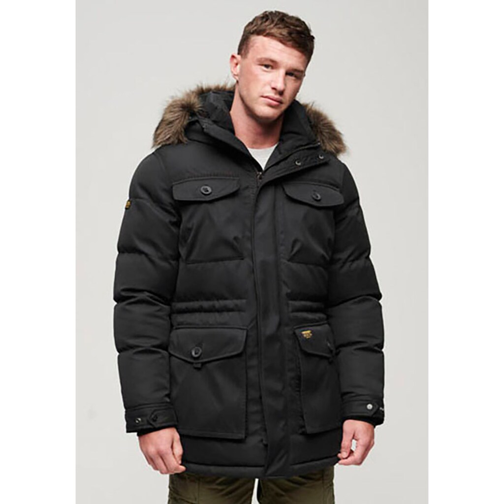 Superdry Steppjacke »CHINOOK FAUX FUR PARKA«