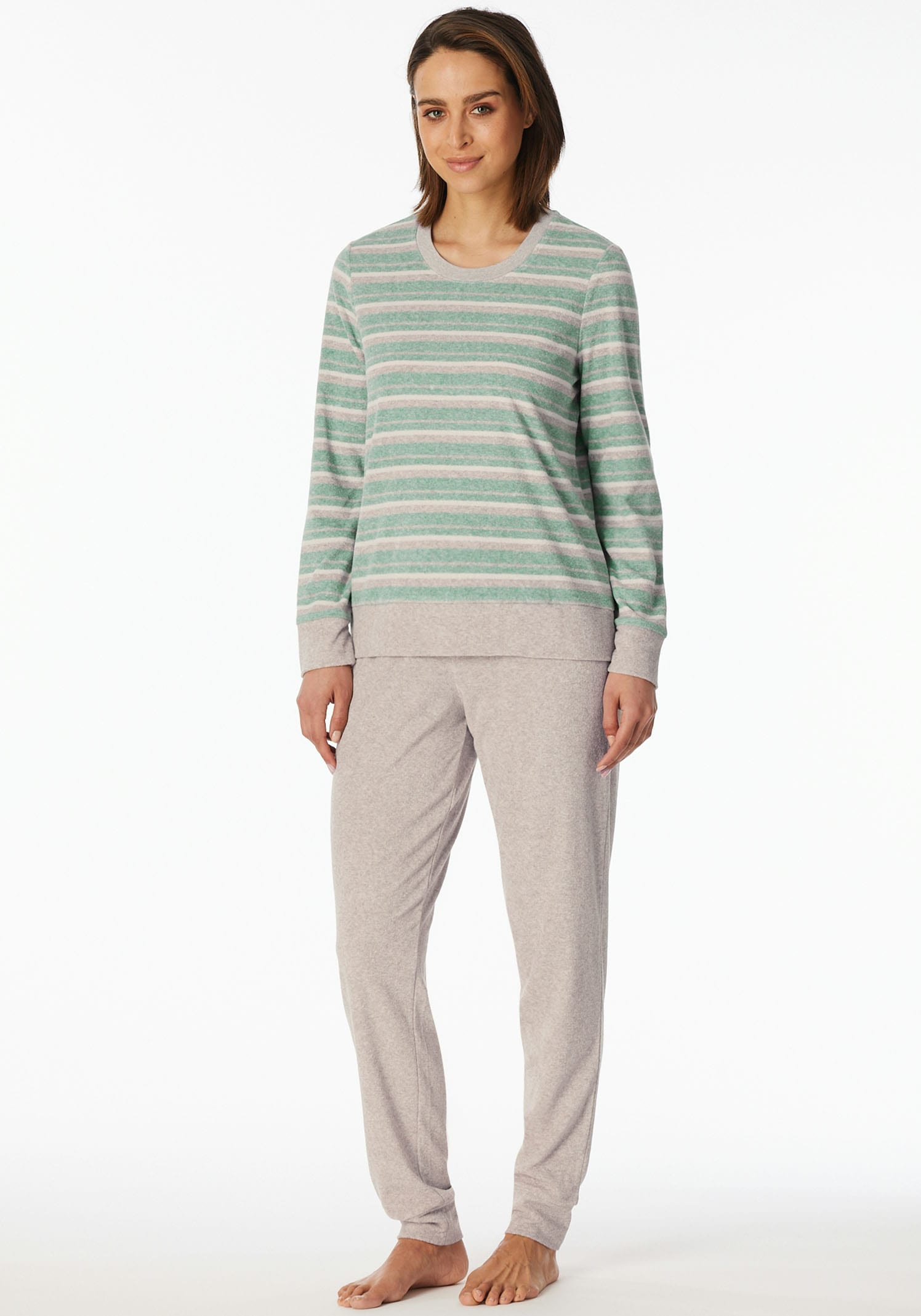Schiesser Schlafanzug "Casual Essentials", (2 tlg.), wärmende Frottee-Quali günstig online kaufen