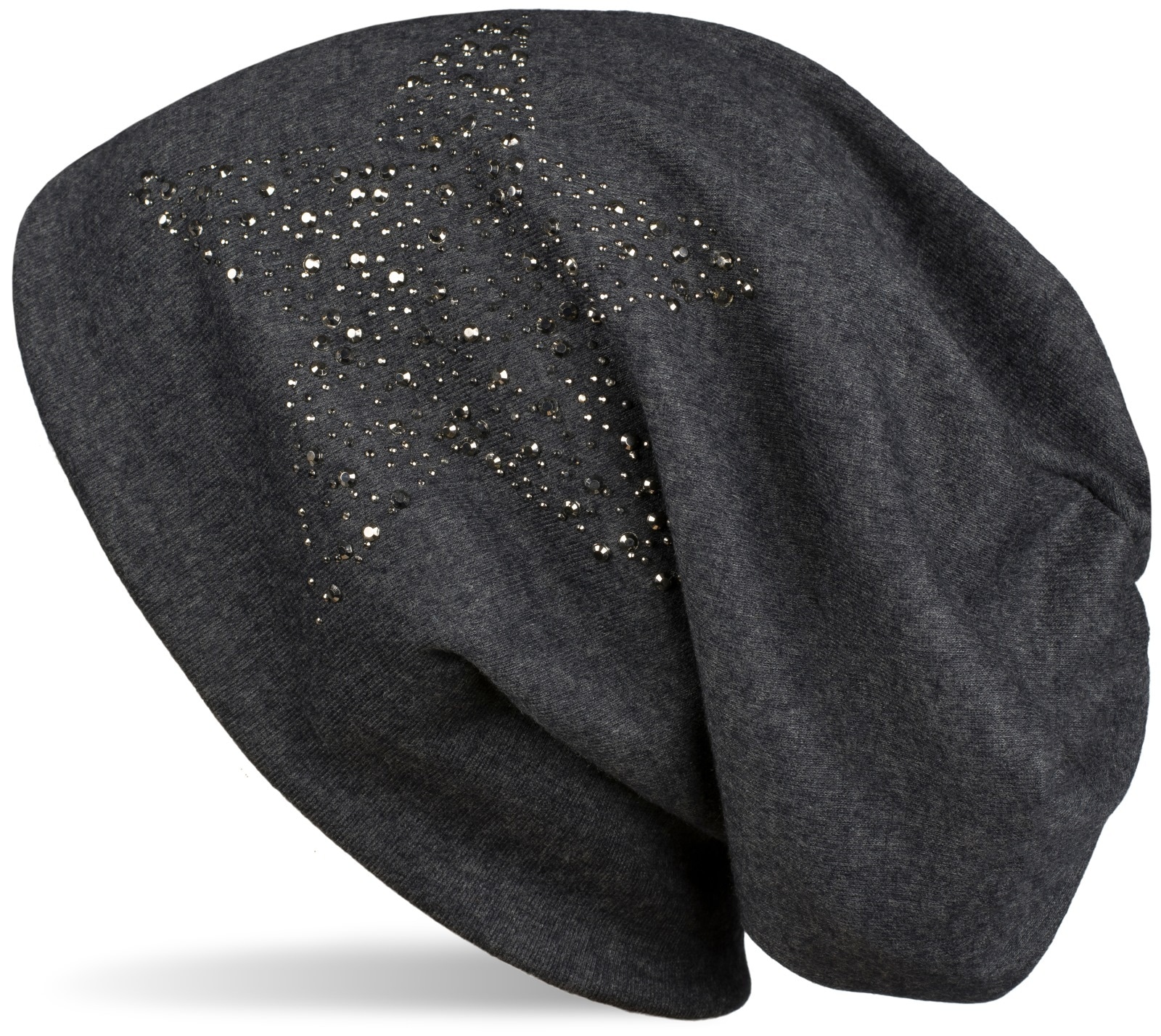 styleBREAKER Beanie "Beanie Mütze mit Strass Nieten Stern" 1 Stk. günstig online kaufen