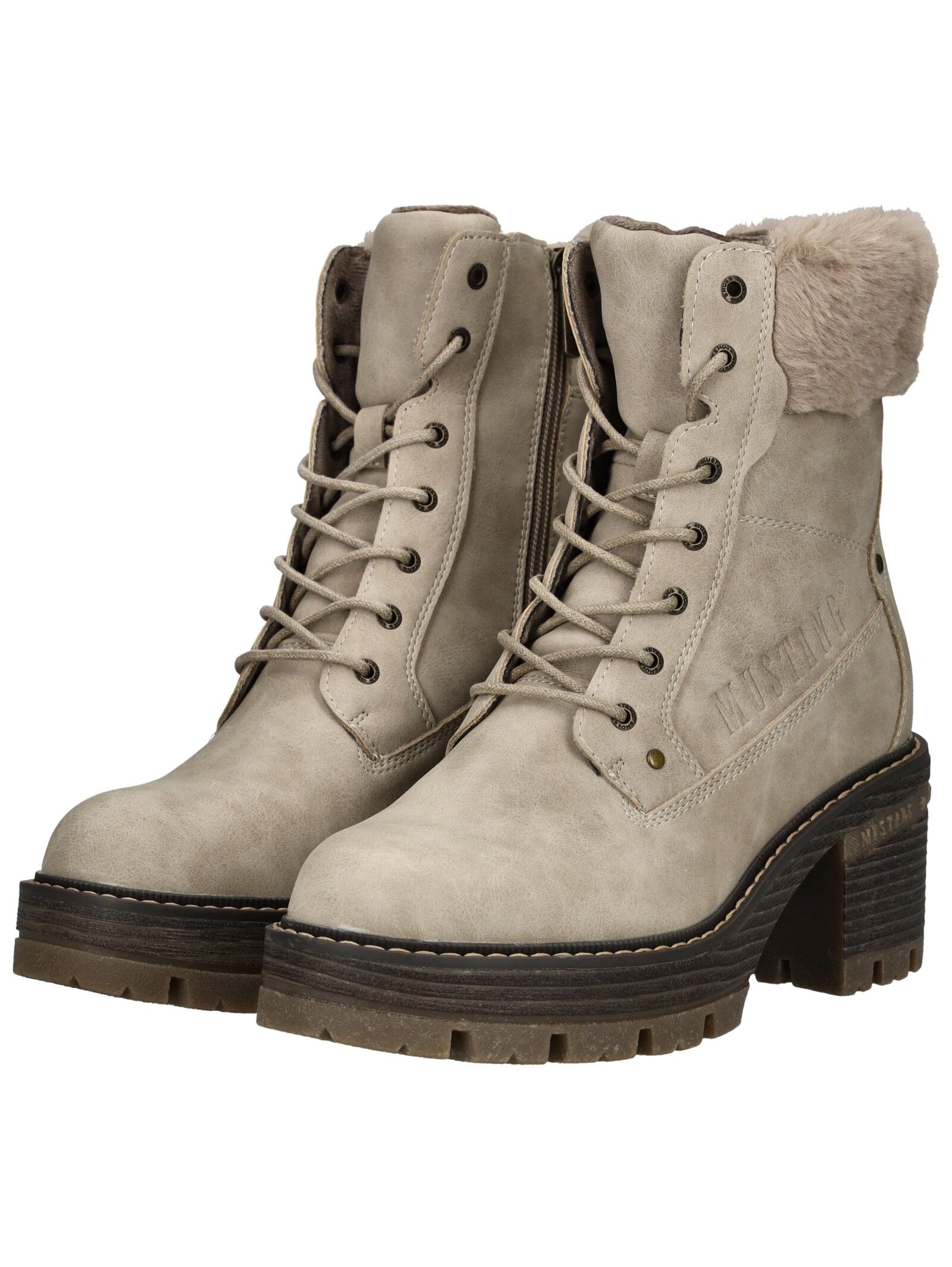 Mustang Shoes High-Heel-Stiefelette »Mustang Shoes Stiefelette Lederimitat/Textil«