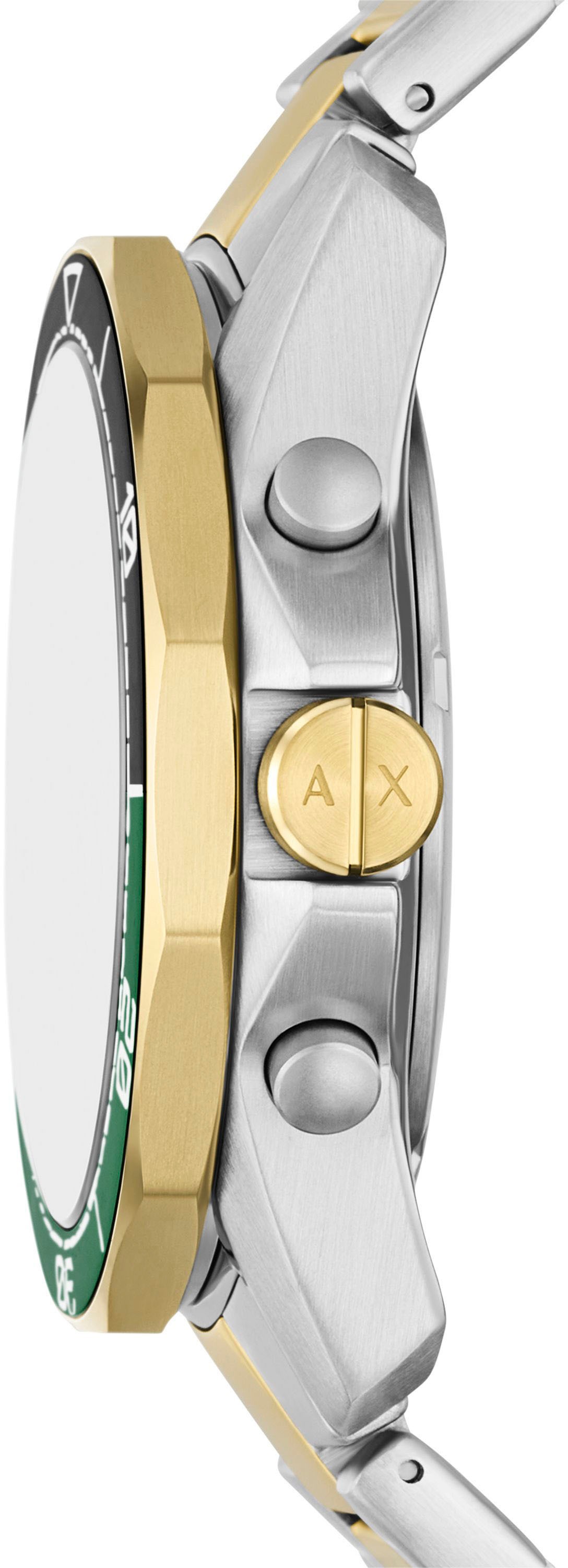ARMANI EXCHANGE Chronograph, Quarzuhr, Armbanduhr, Herrenuhr, Edelstahlarmband, analog, Tag