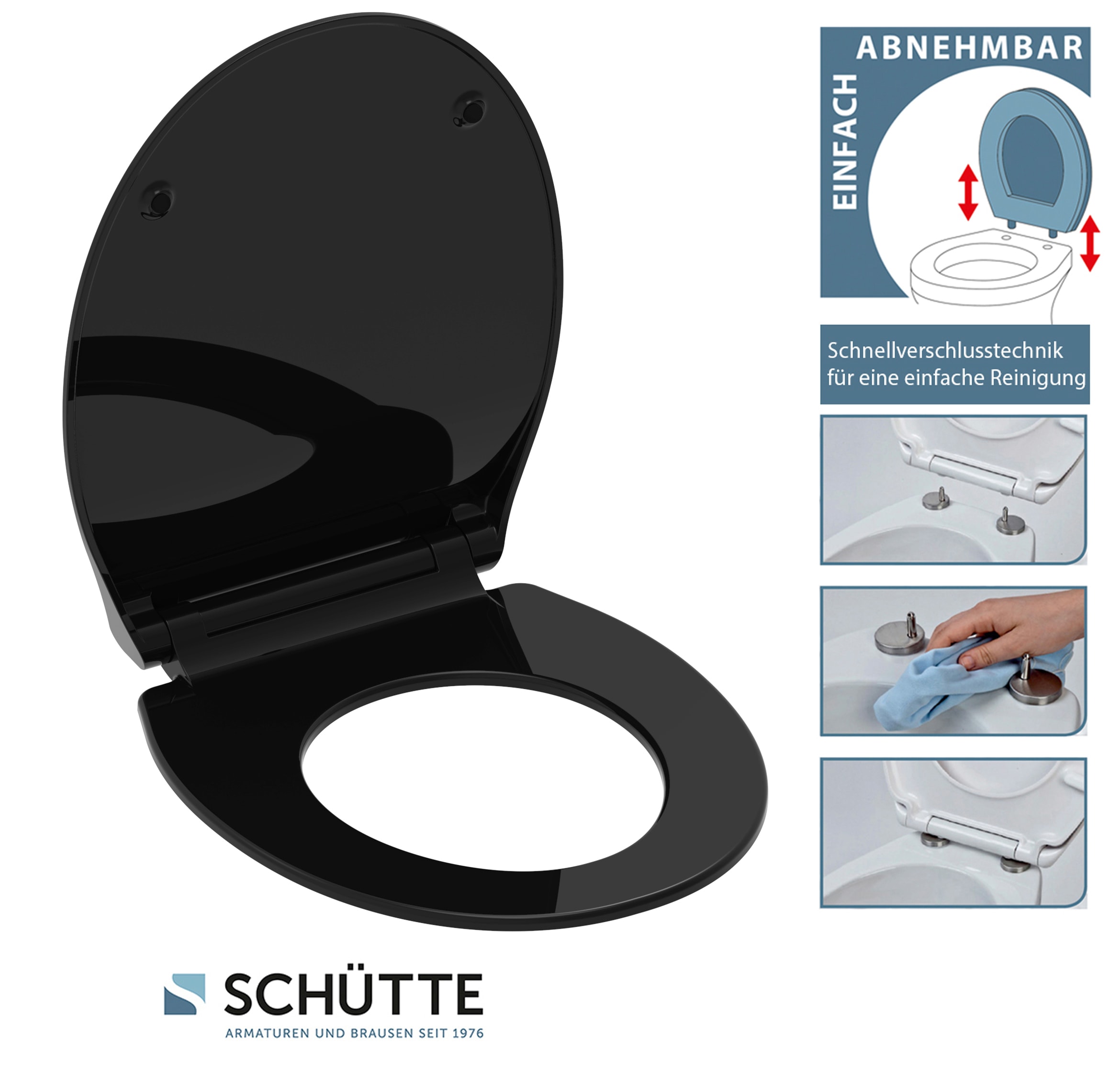 Schütte WC-Sitz »SLIM«, Duroplast, Absenkautomatik, Schnellverschluss, besonders flache Form