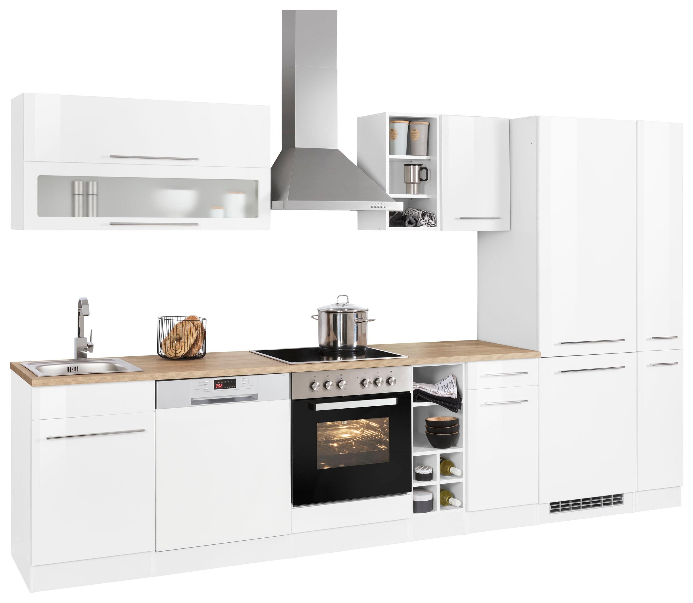 KOCHSTATION Küchenzeile »KS-Eton«, mit E-Geräten, Breite 330 cm