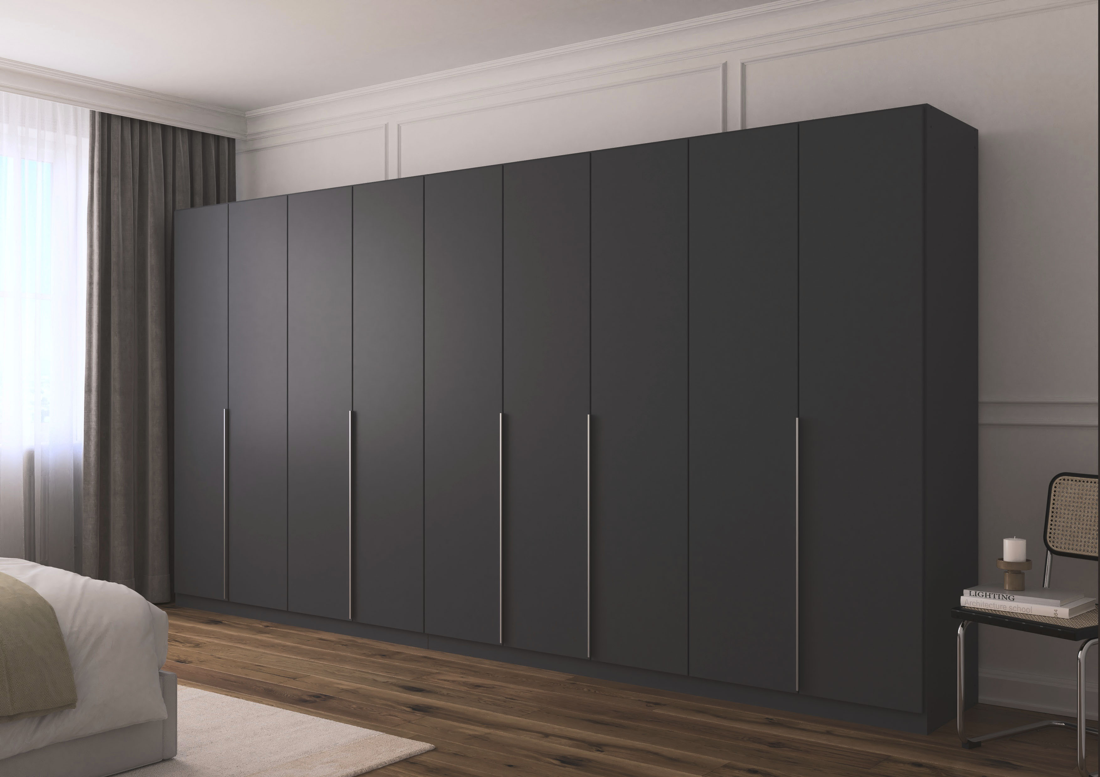 OTTO home Drehtürenschrank "AGORDO" in zwei Griff-Farben, Breiten 91-405 cm, Dekor- oder Hochglanzfront, in 8 Breiten & 2 Höhen, MADE IN GERMANY