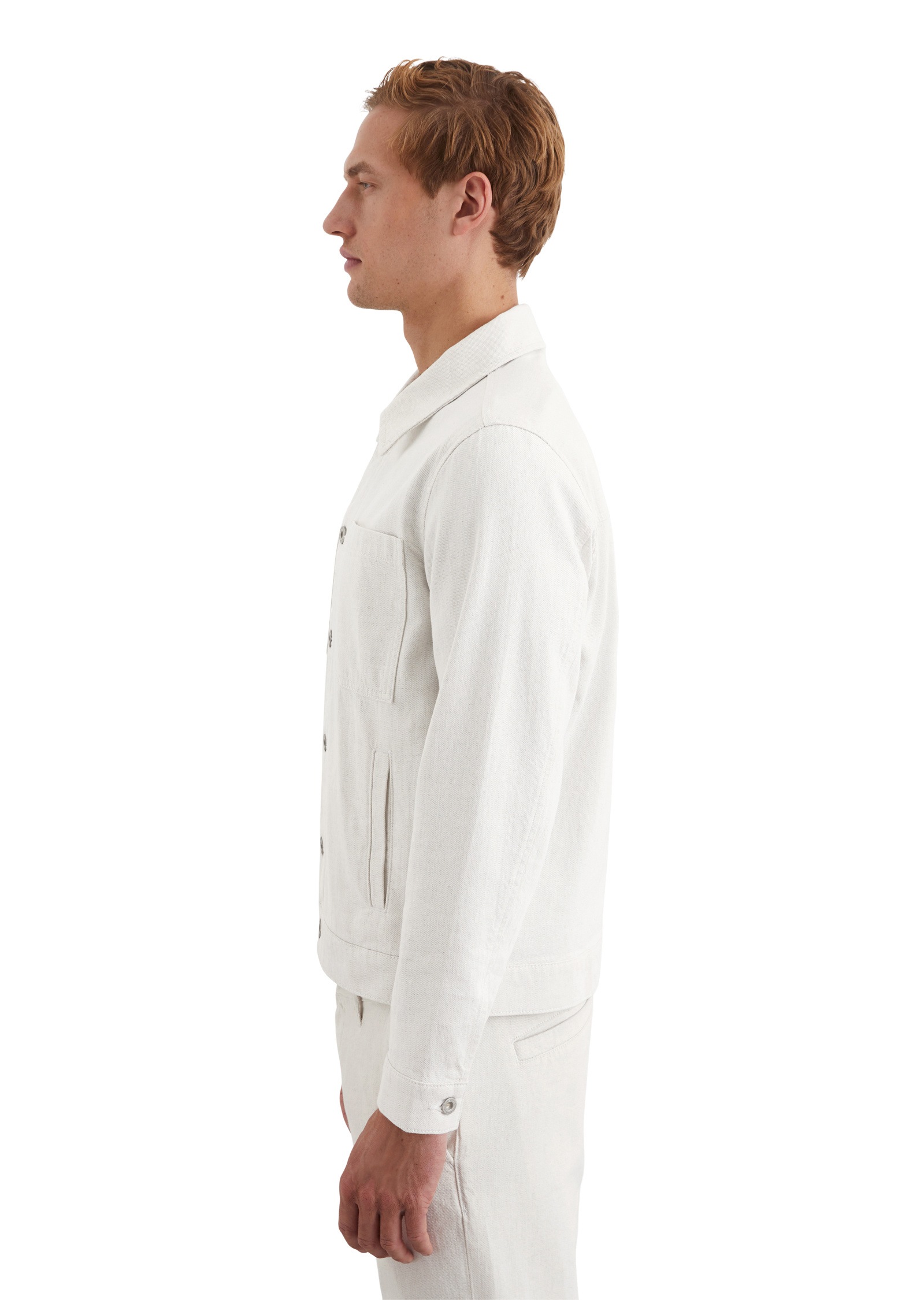 Marc O'Polo Jeansjacke »aus Bio-Baumwolle und Leinen«, ohne Kapuze