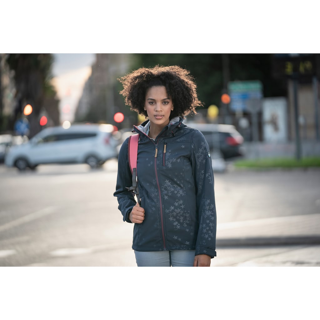 Polarino Softshelljacke, mit Kapuze