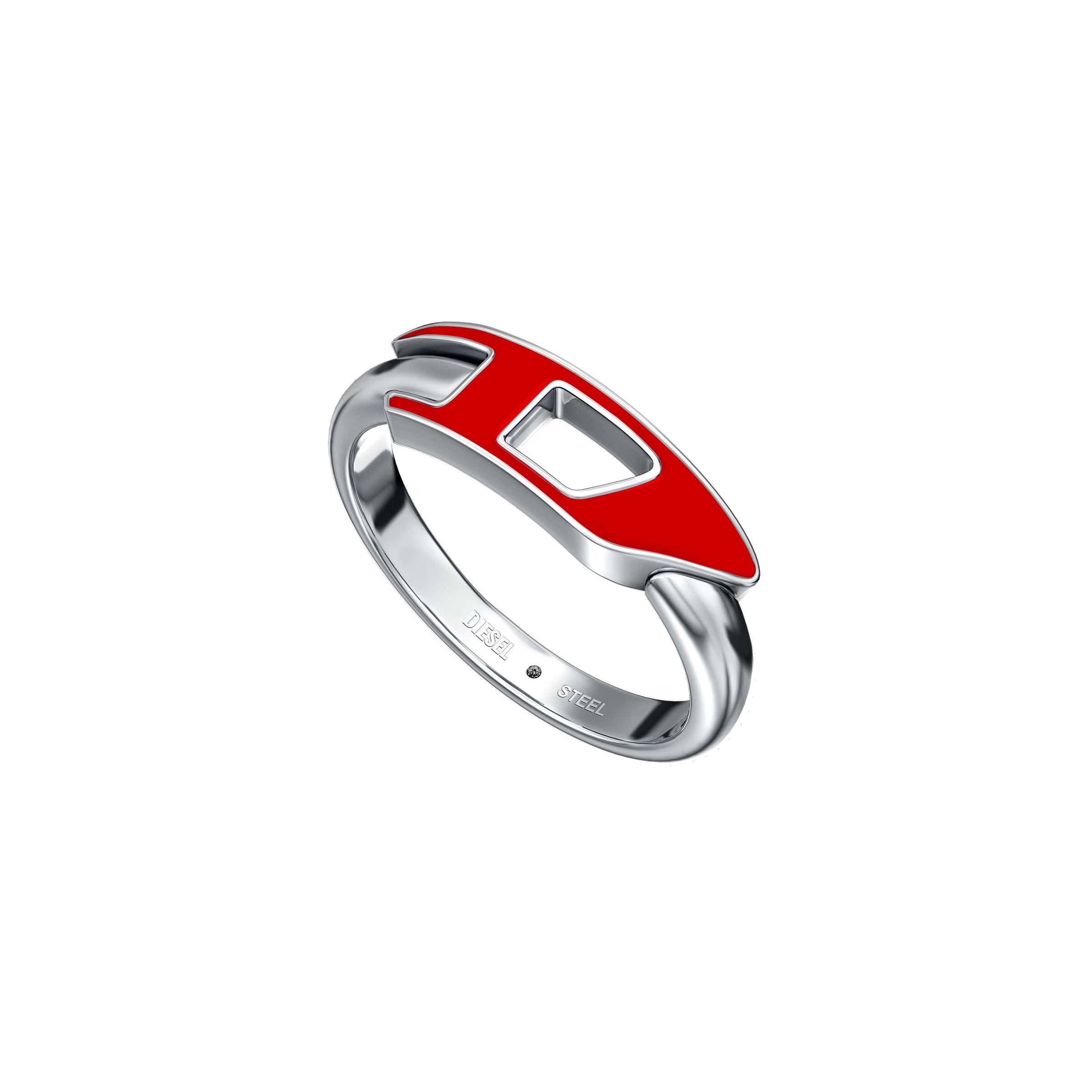 Diesel Fingerring »Schmuck Geschenk Edelstahl Ring D Logo« Emaille