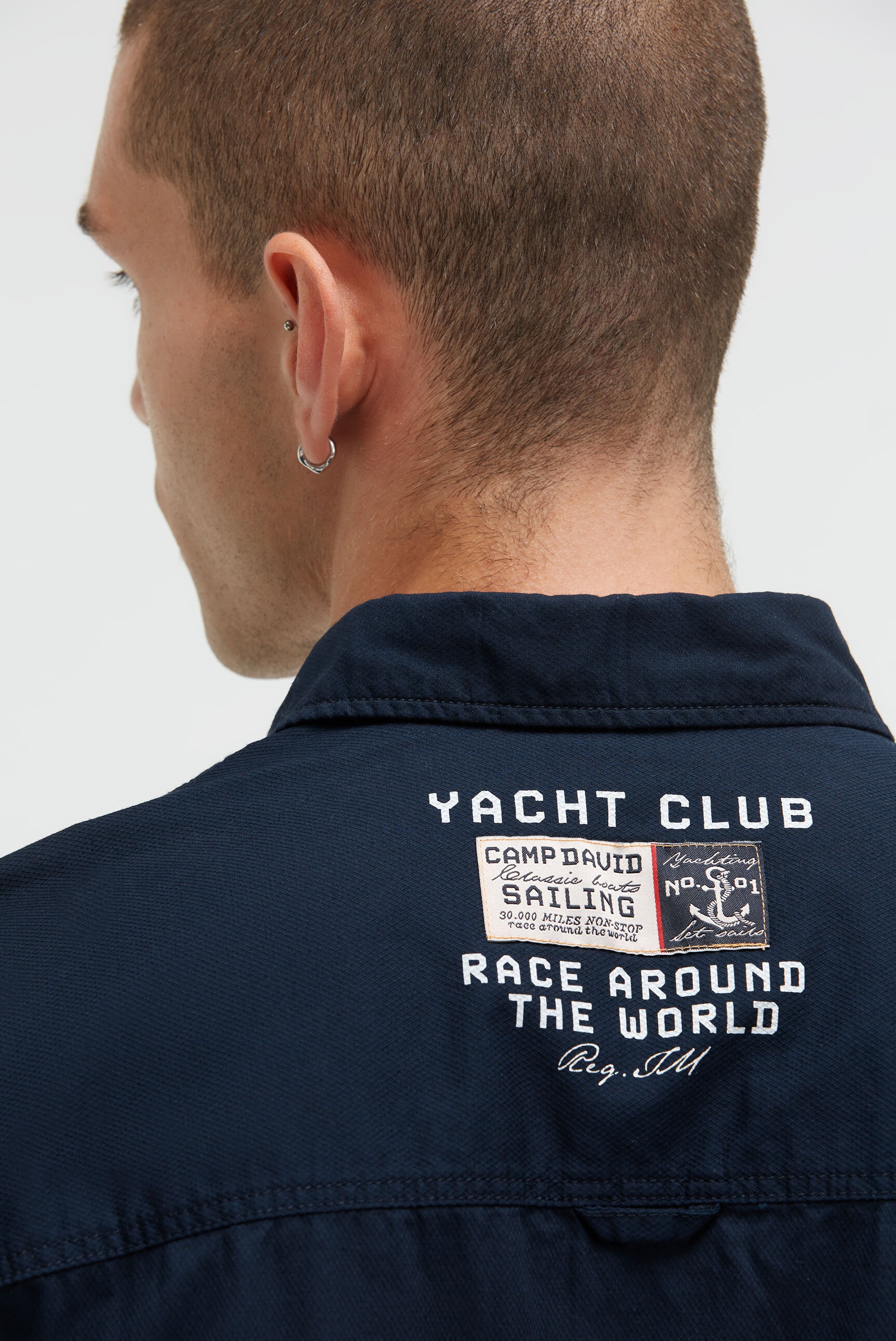 CAMP DAVID Langarmhemd mit Kentkragen