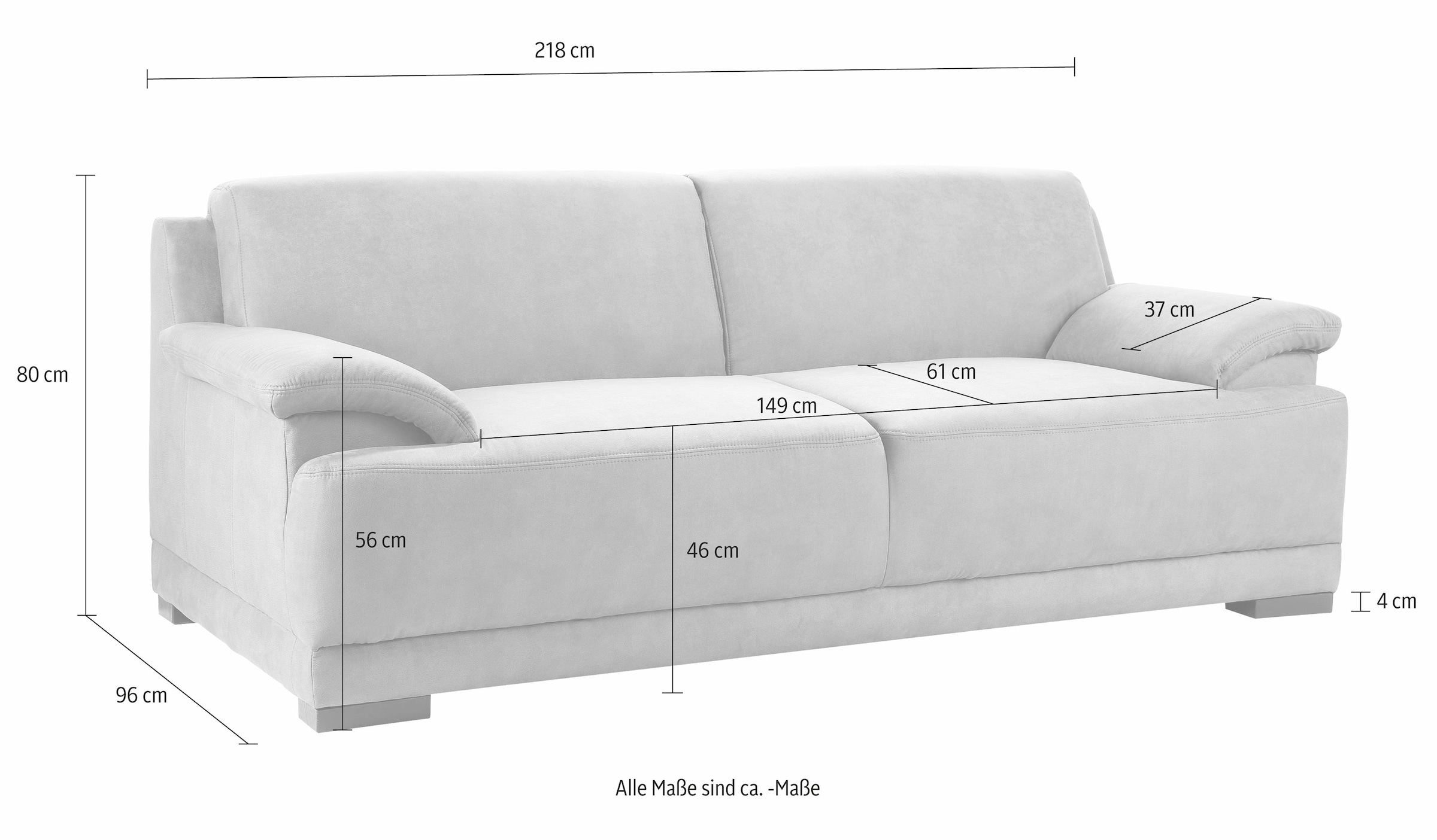 Home affaire 3-Sitzer »Telos«, mit Boxspring-Federung